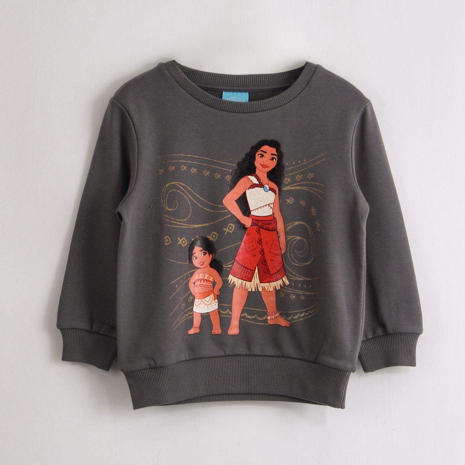 Polerón Cerrado Niña Moana Gris Disney-0