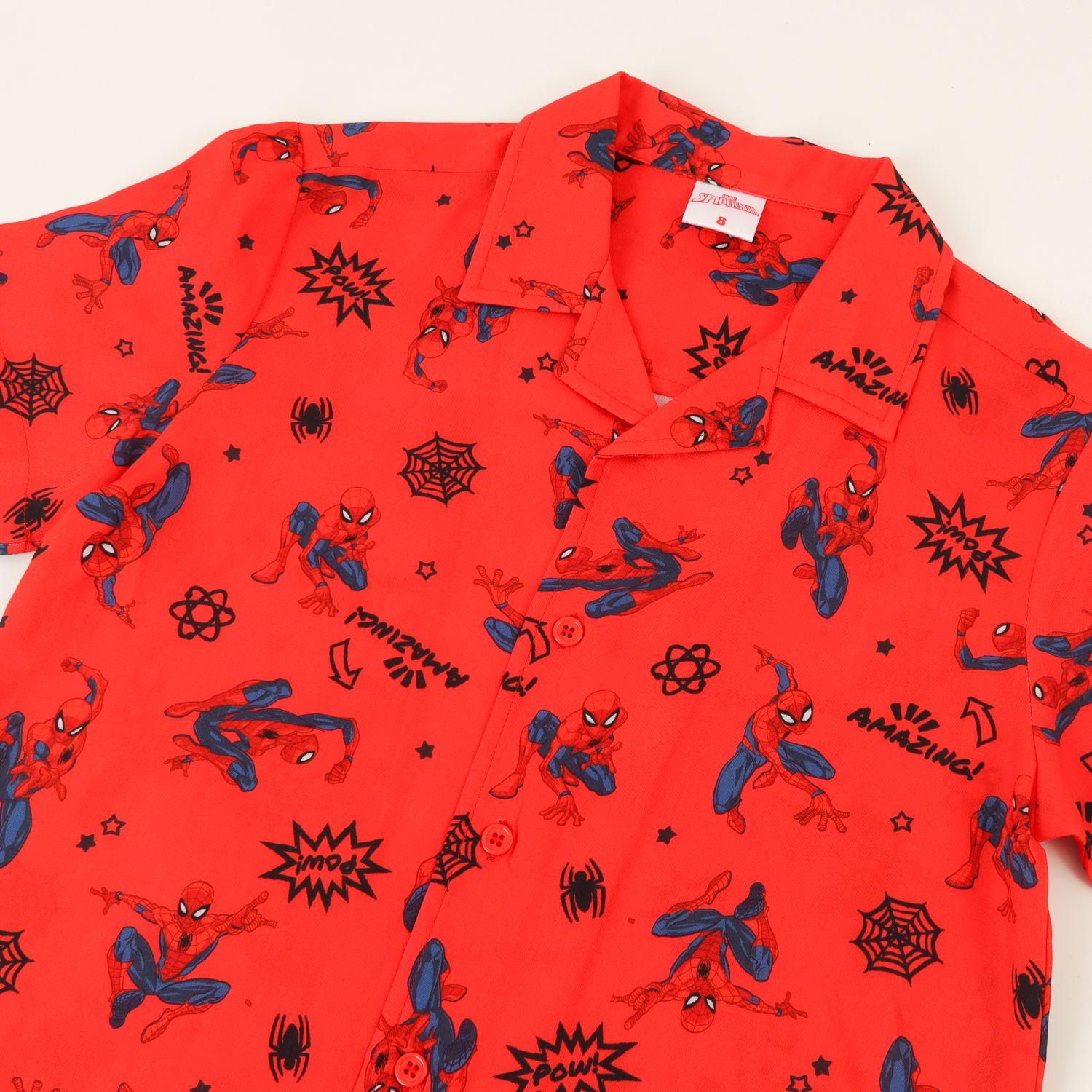 Camisa Niño Rojo Full Print Spiderman Marvel-2