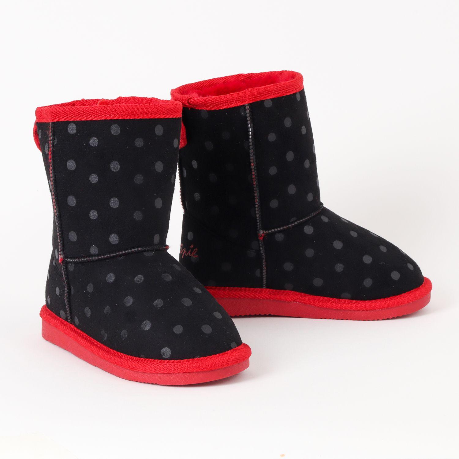 Bota Chiporro Niña Minnie Dots Negro Disney-0