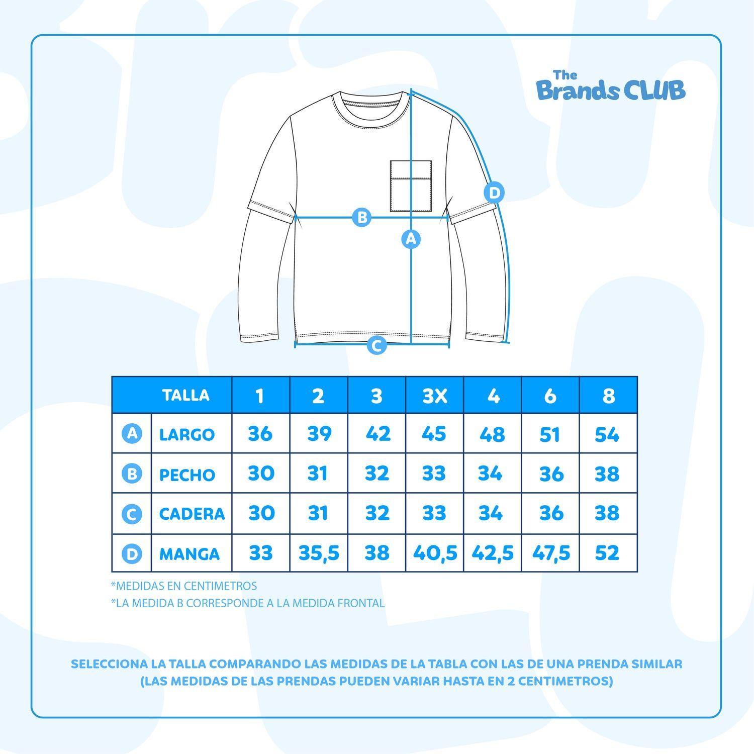 Polera Manga Larga Niño Bluey Doble Manga Azul-3