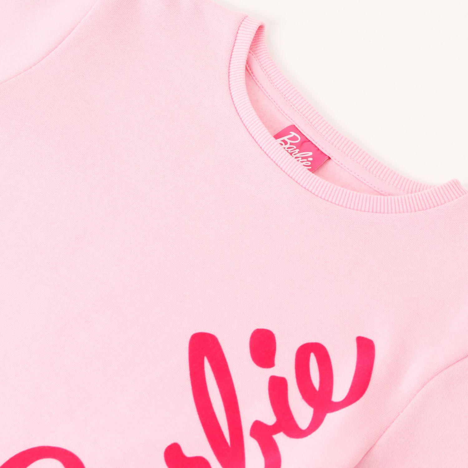 Poleron Cerrado Niña Big Logo Rosado Barbie-1