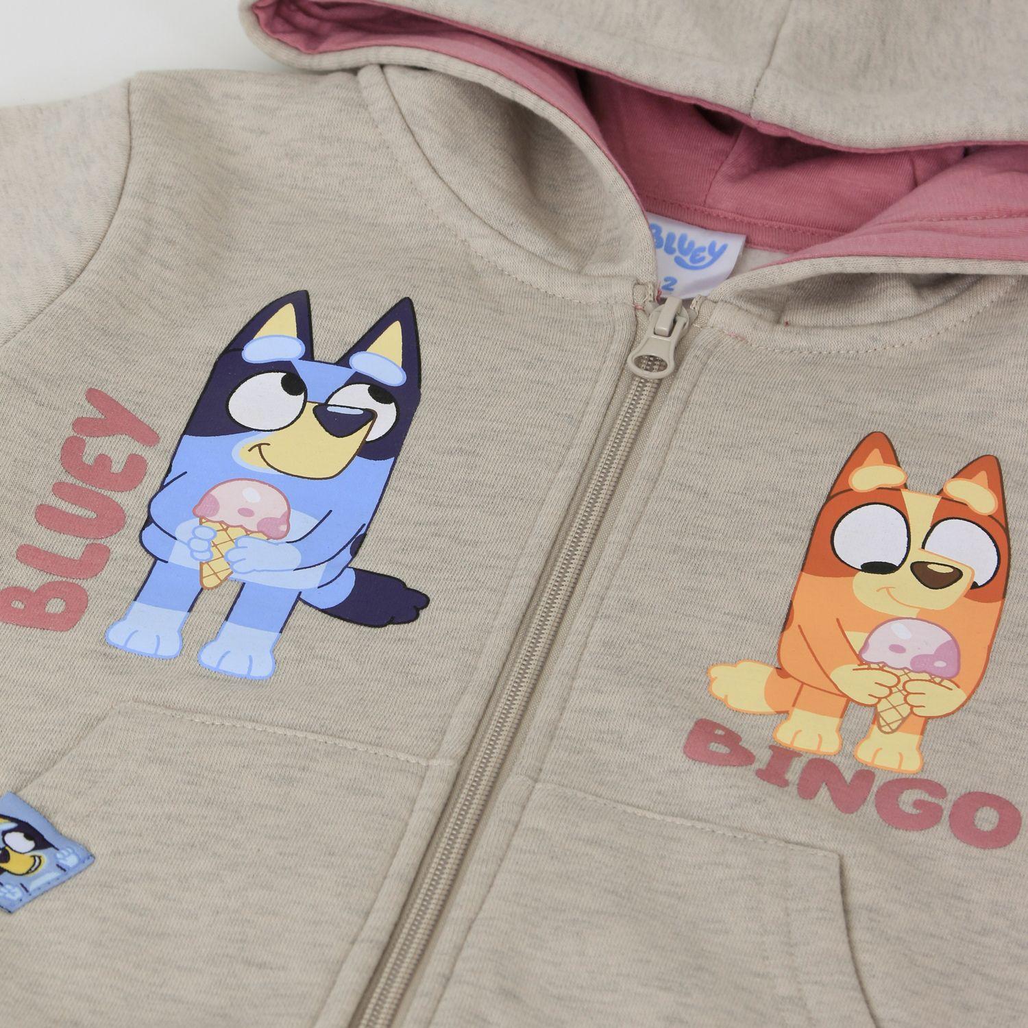 Polerón con Cierre Niña Beige Bingo & Bluey-2