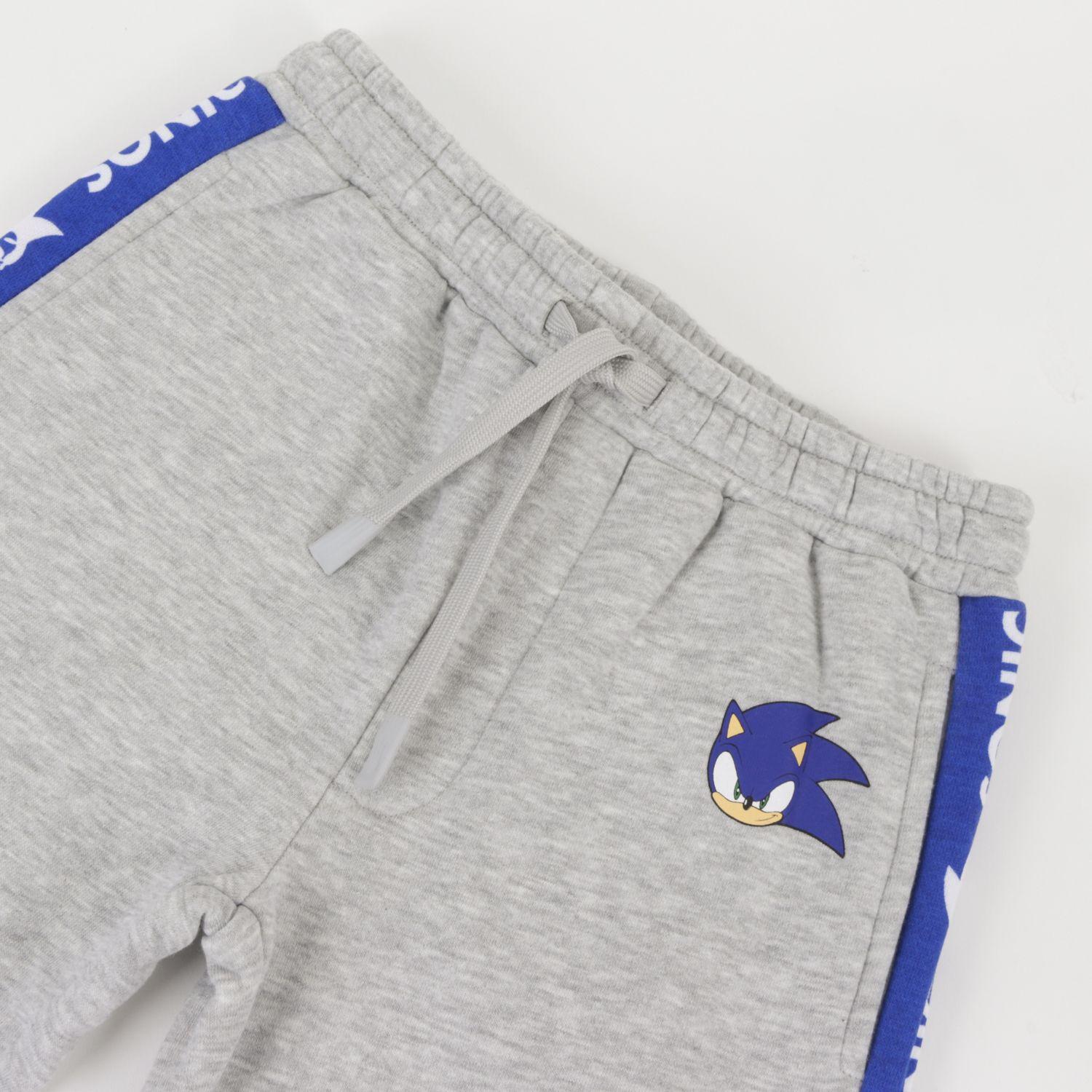 Pantalón de Buzo Niño Banda Lateral Gris Sonic-2