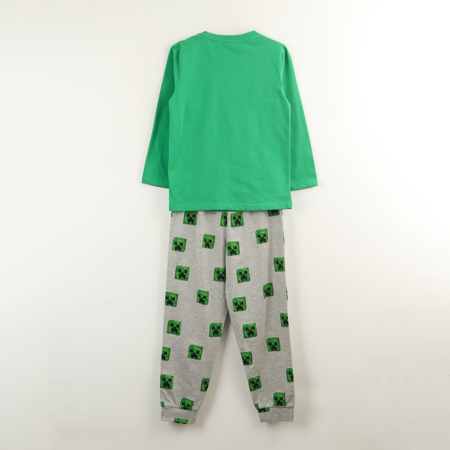 Conjunto Pijama Niño Creepers Heads Verde Minecraft-3