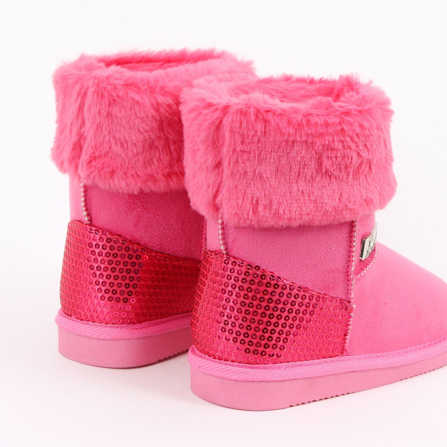 Bota Niña Chiporro Lentejuelas Rosado Barbie-2