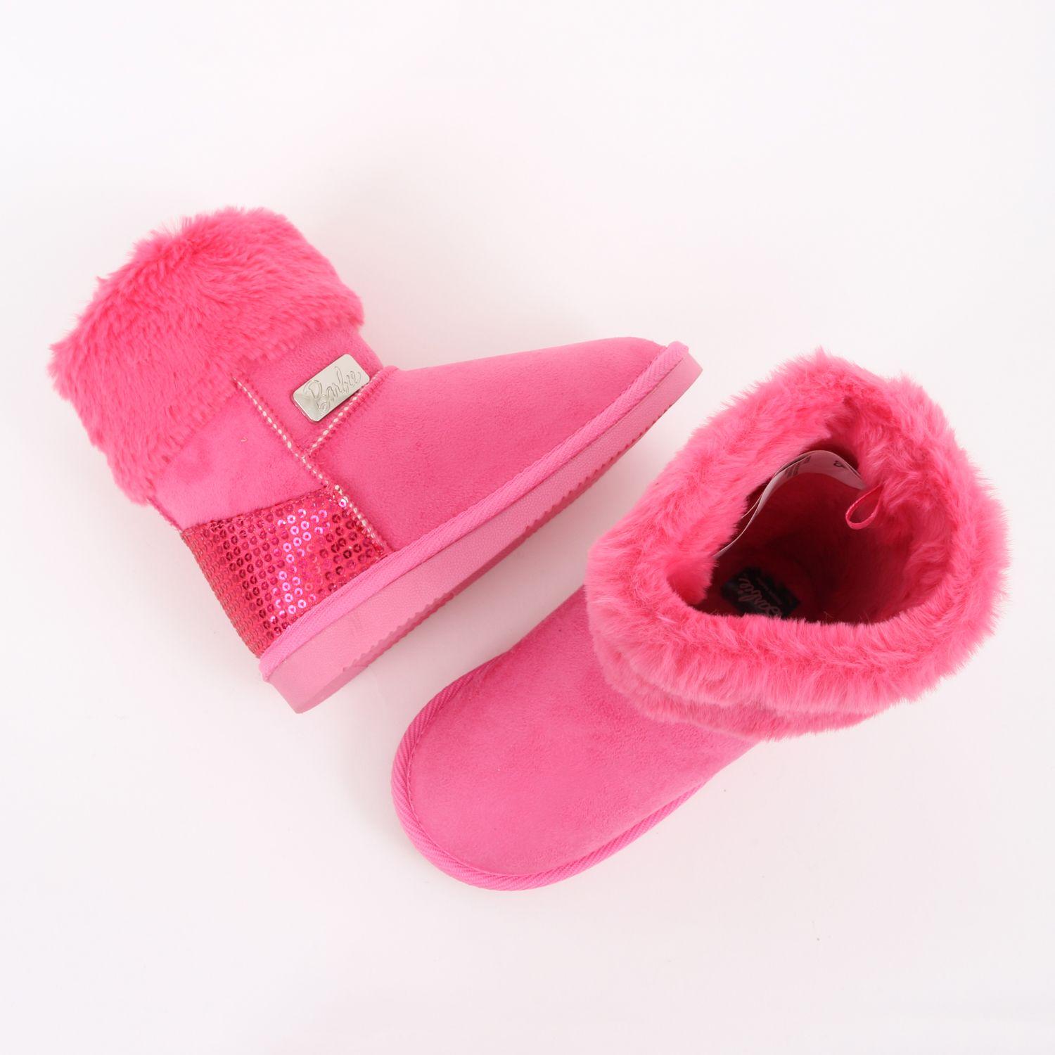 Bota Niña Chiporro Lentejuelas Rosado Barbie-3