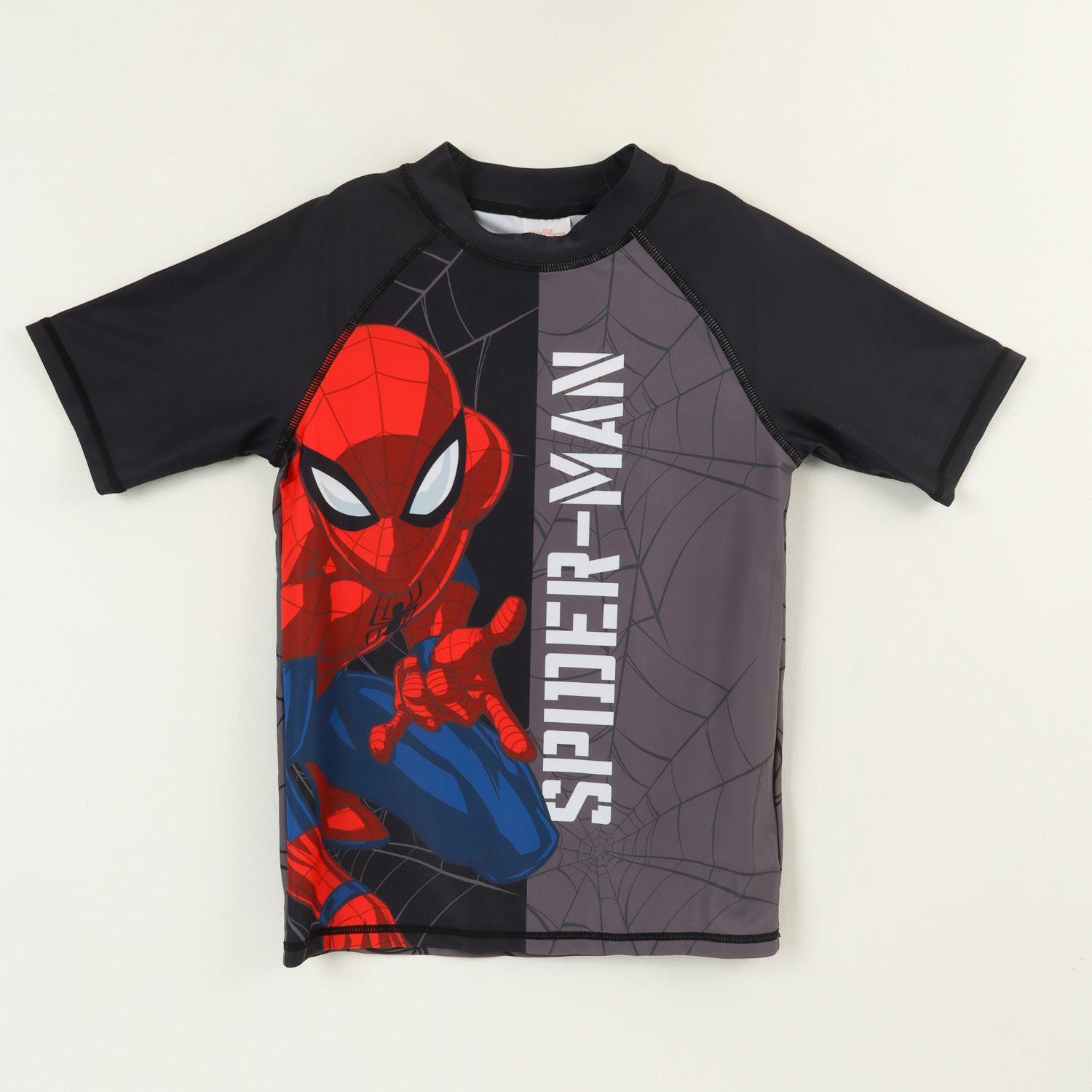 Polera UV Manga Corta Niño Negro Spiderman Marvel-0