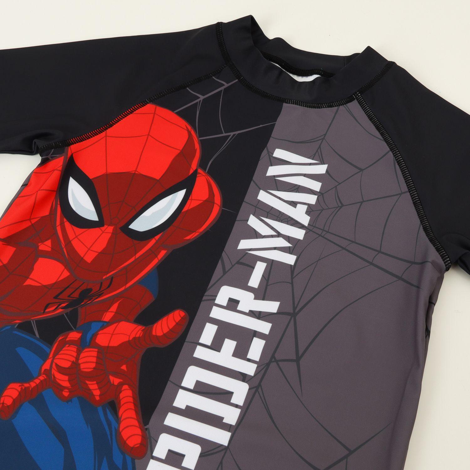Polera UV Manga Corta Niño Negro Spiderman Marvel-2