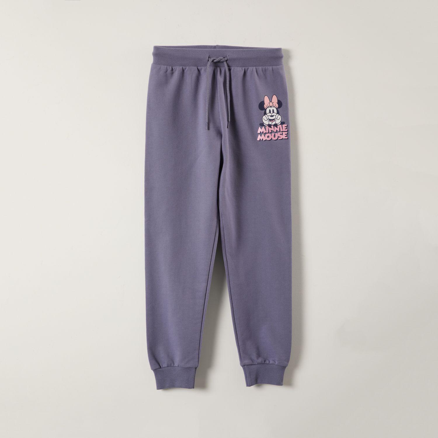Pantalon de Buzo Niña Cara Minnie Azul Disney-0
