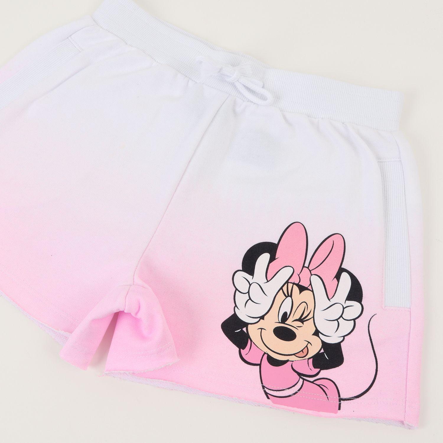 Short Cordón Niña Blanco Tie Dye Minnie Mouse Disney-2