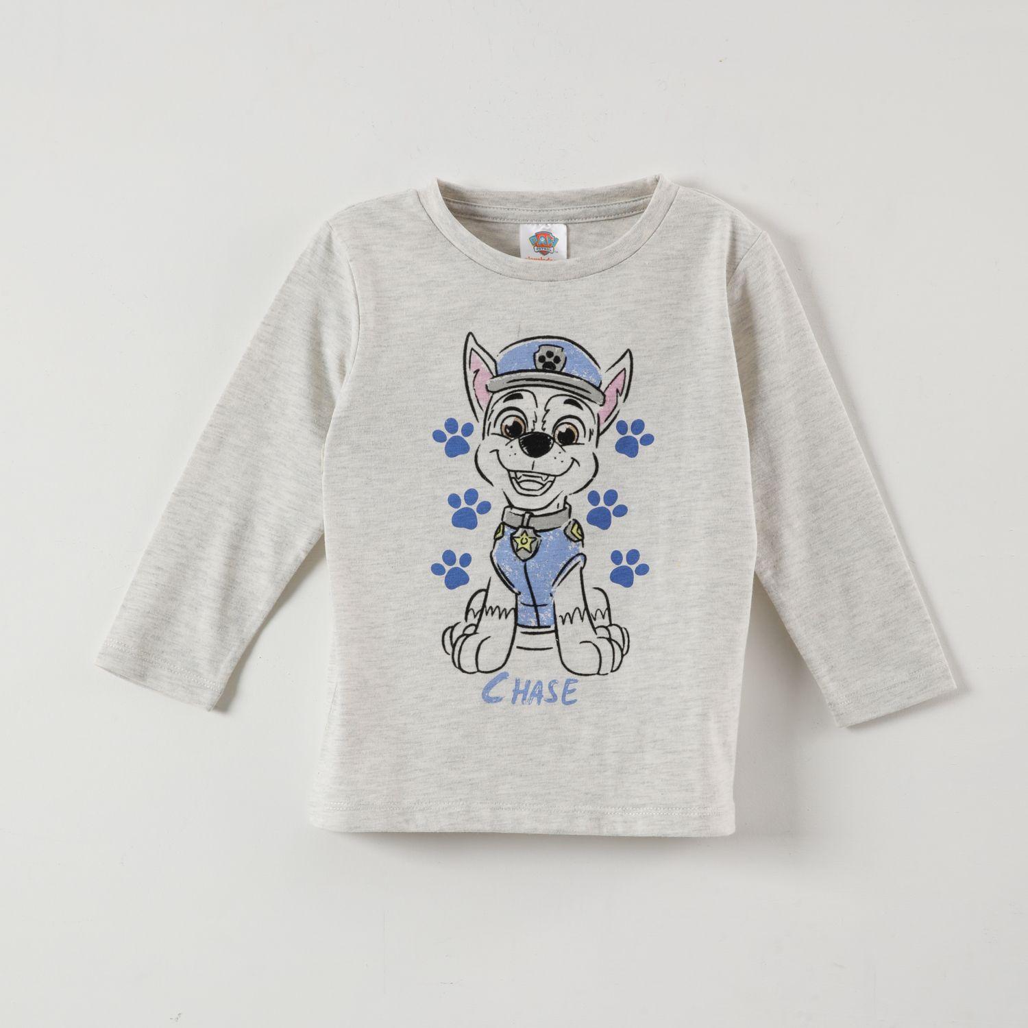 Polera Manga Larga Niño Chase Colors Gris Paw Patrol-0