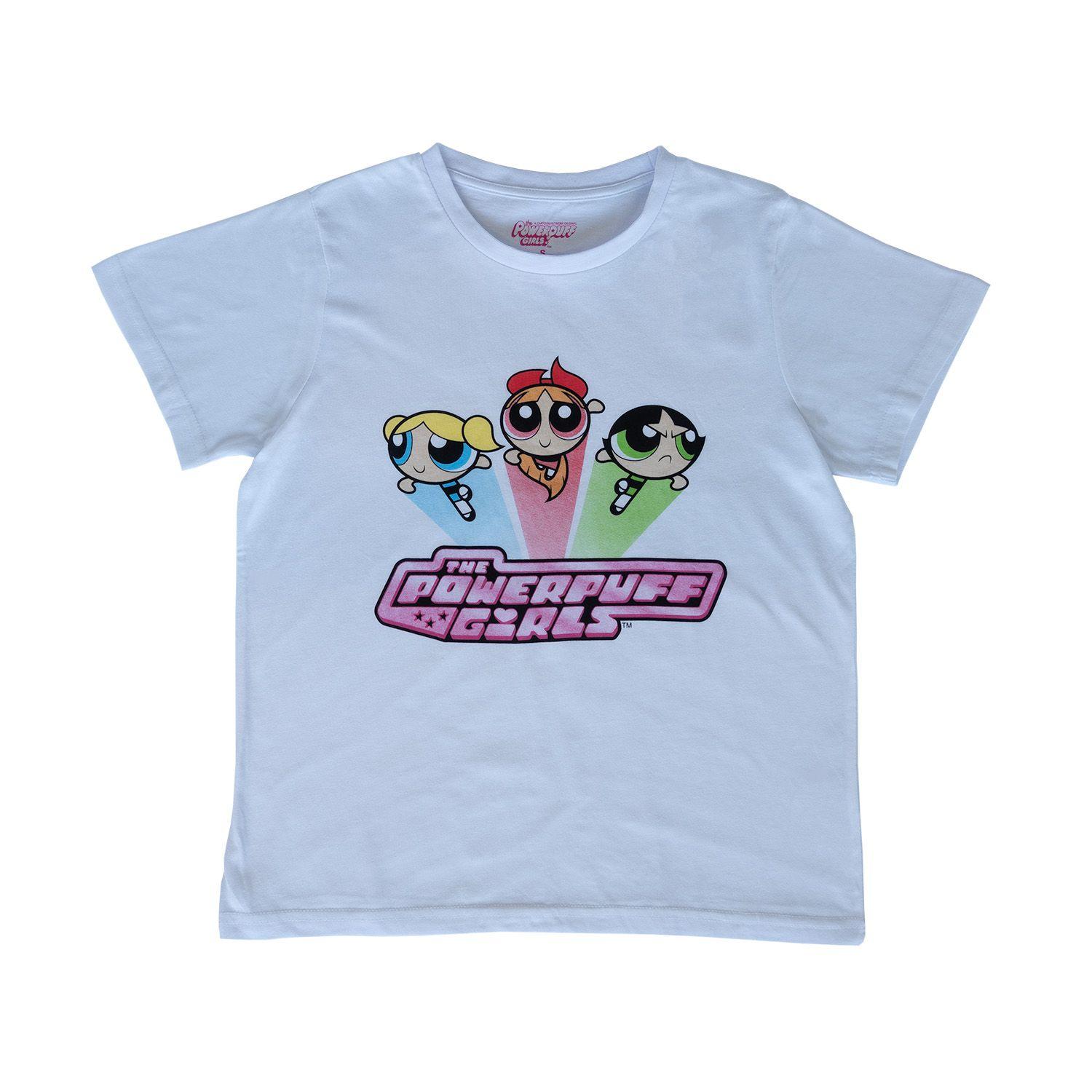 Polera Mujer Las chicas superpoderosas Up Blanco Cartoon Network-2