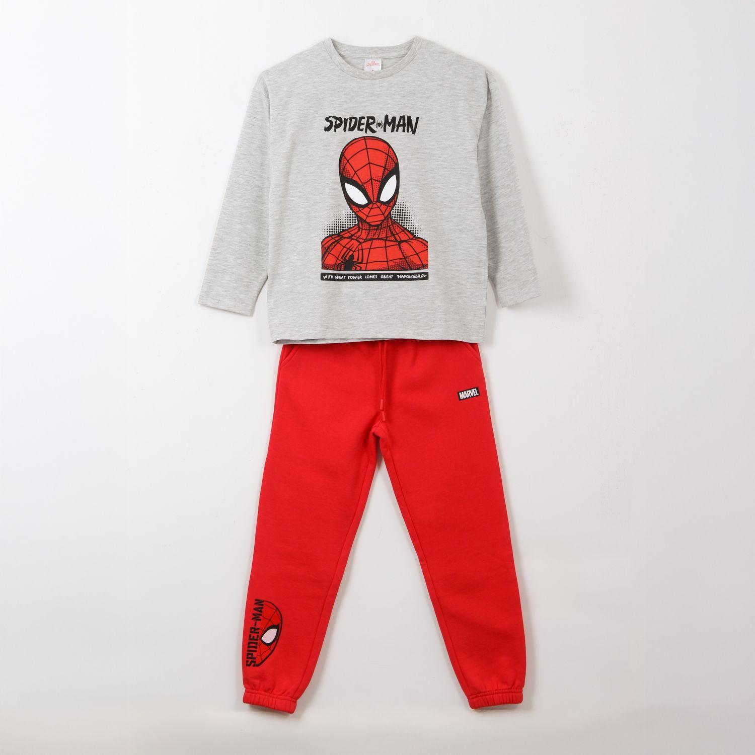 Conjunto Niño Gris Spiderman Marvel-0