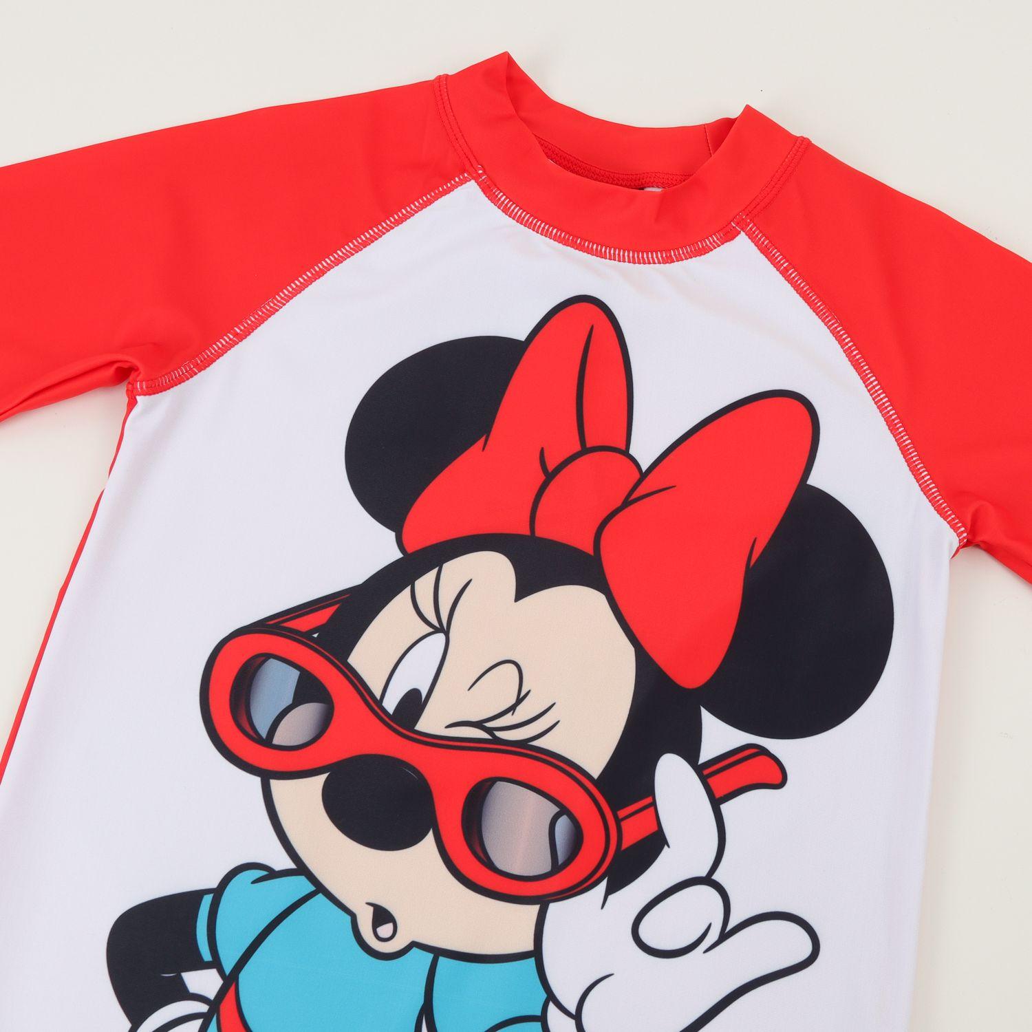 Polera UV Manga Larga Niña Blanco Minnie Mouse Disney-2