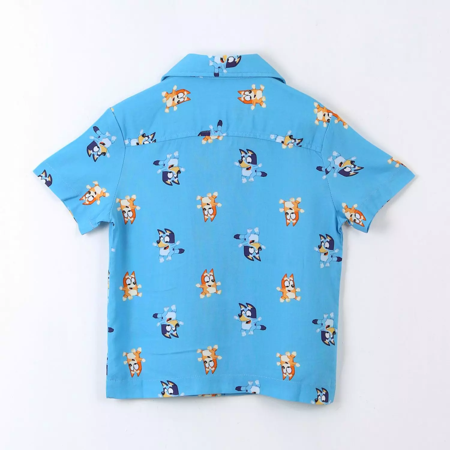 Camisa Manga Corta Niño Bluey Celeste-1