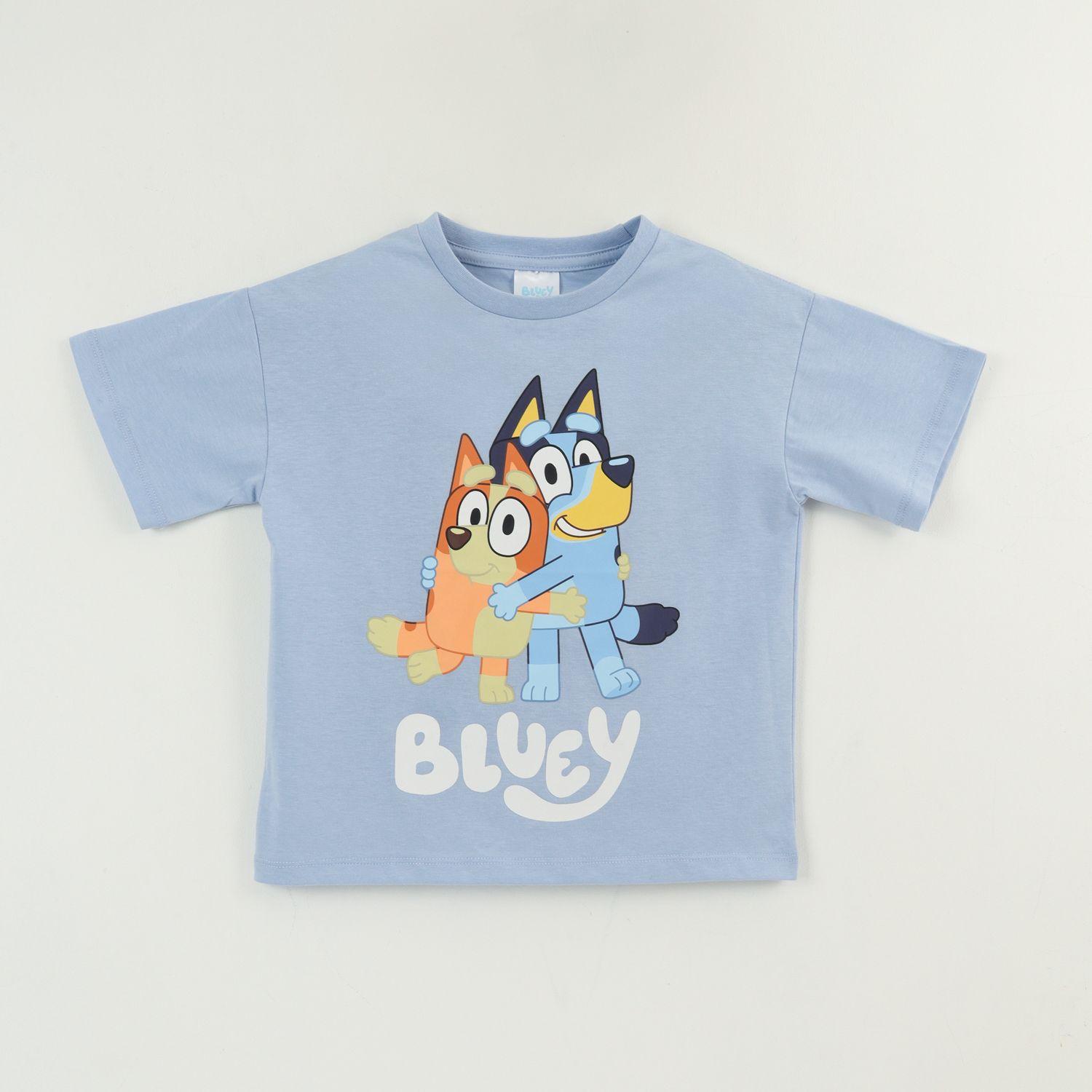Polera Manga Corta Niño Azul Bingo & Bluey-0