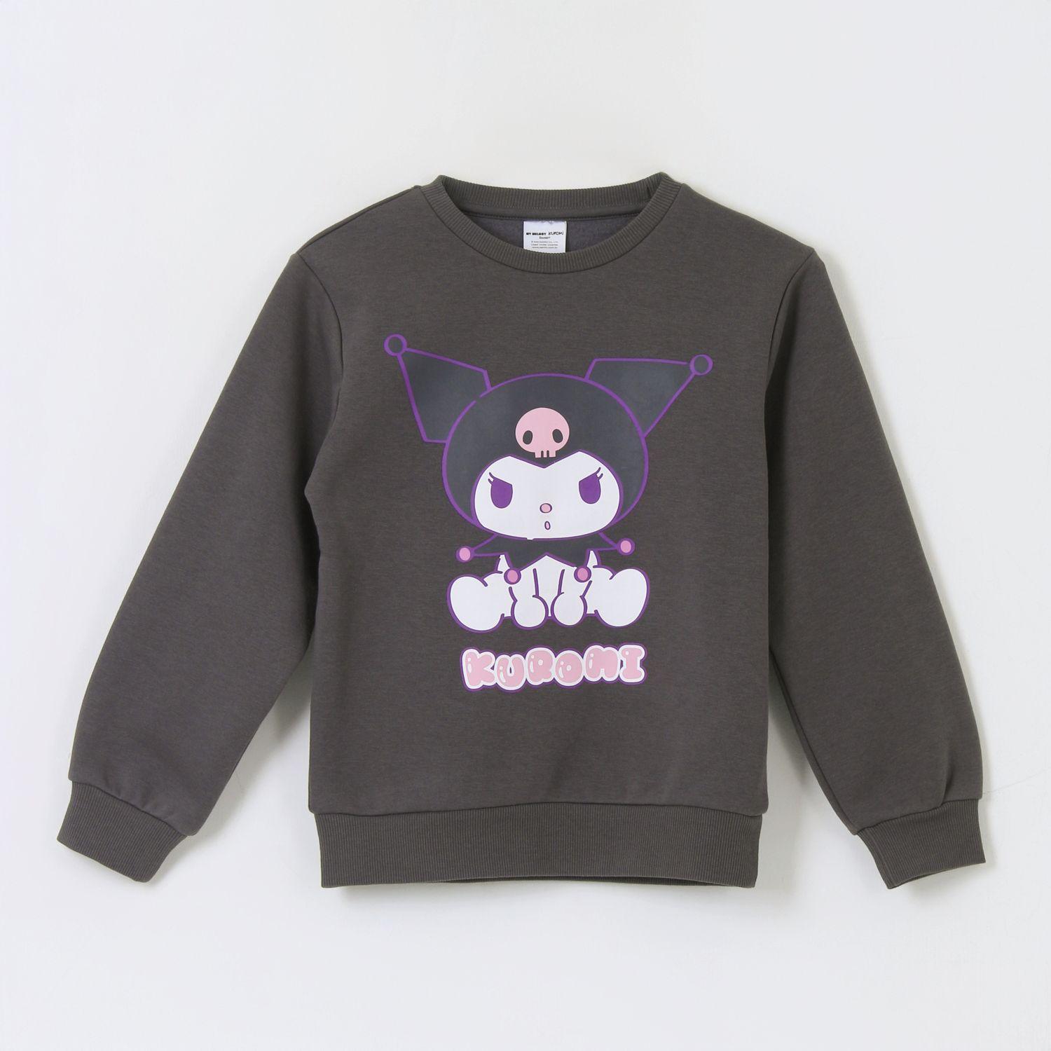 Polerón Cerrado Niña Kuromi Gris Hello Kitty-0