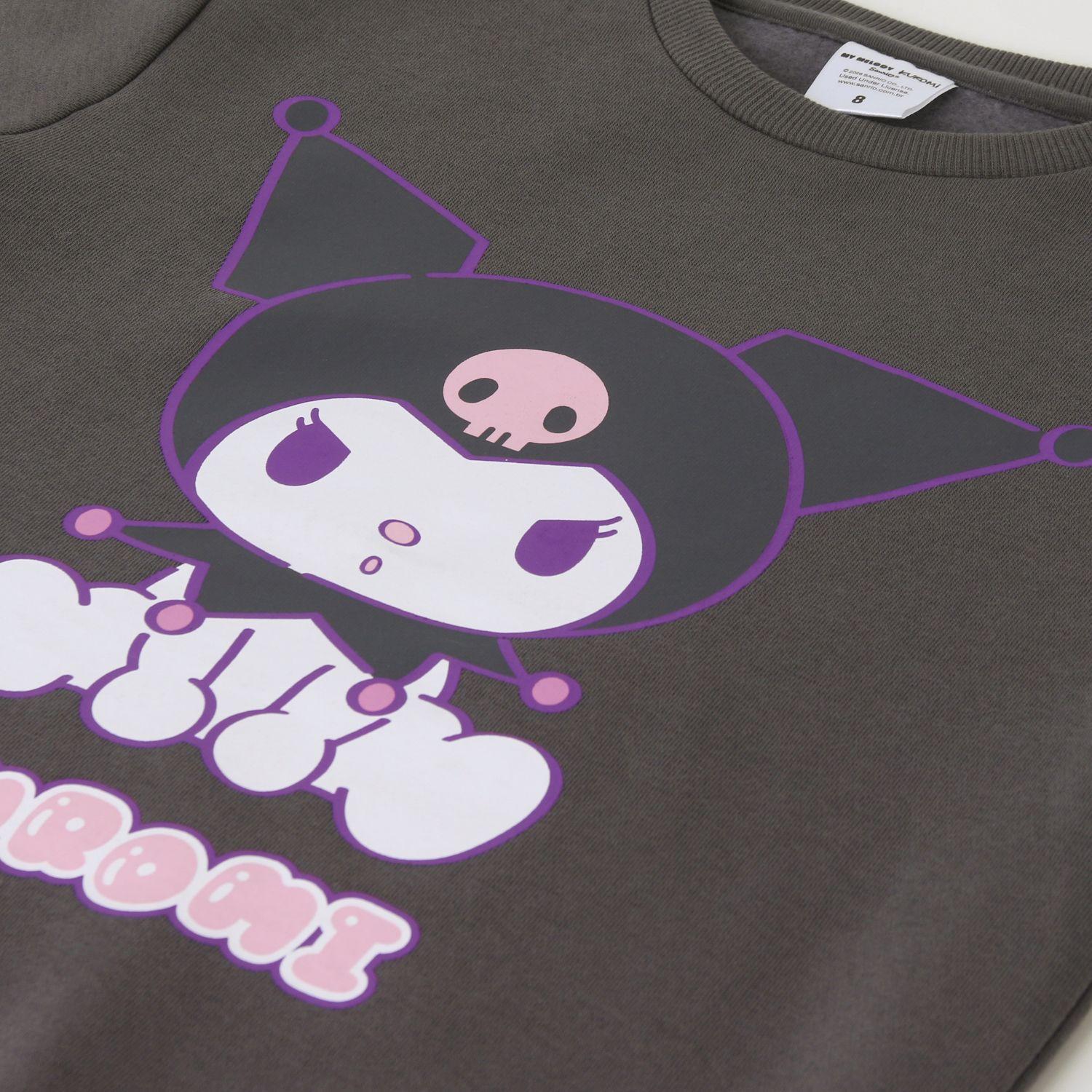 Polerón Cerrado Niña Kuromi Gris Hello Kitty-2