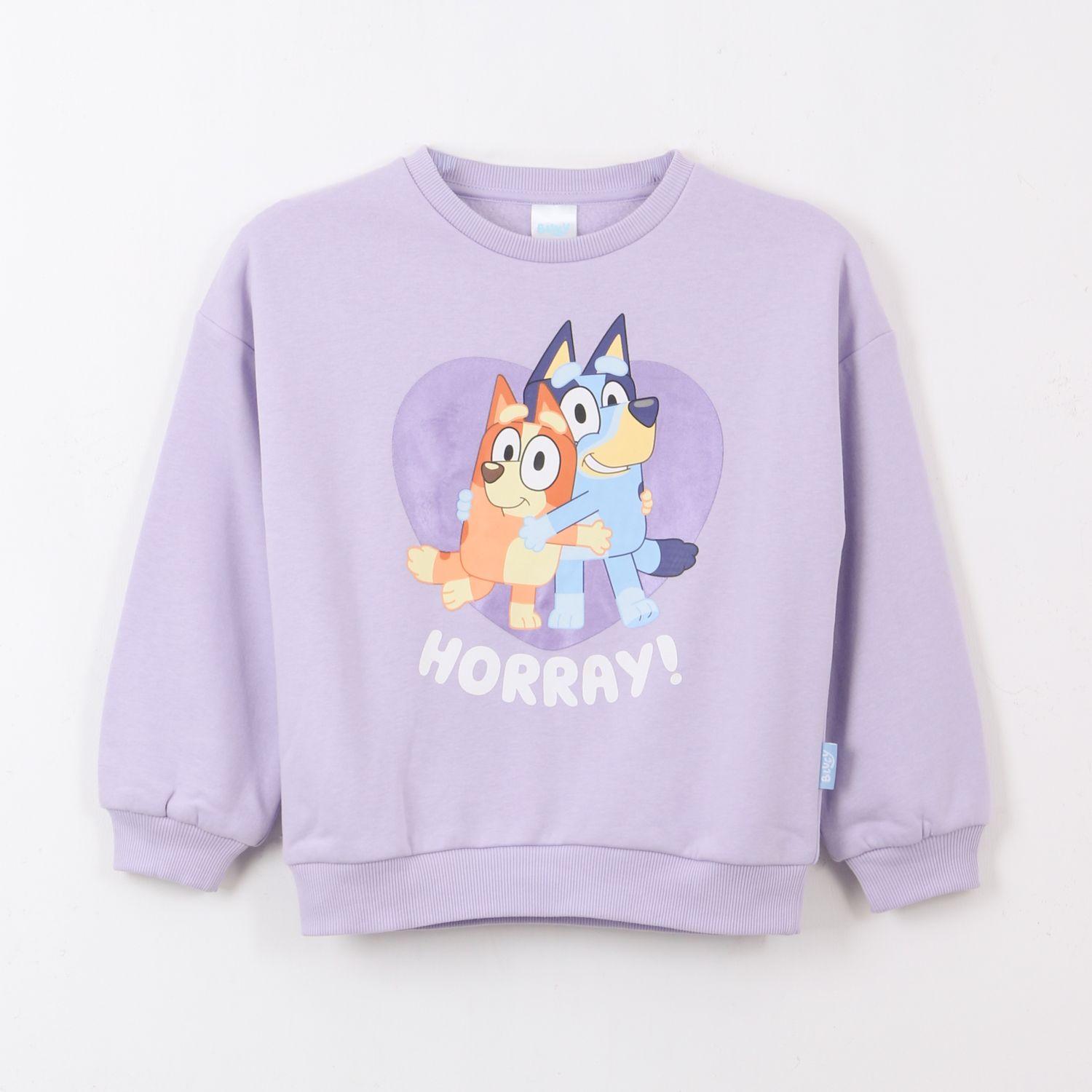 Polerón Cerrado Niña Corazón Morado Bluey-0