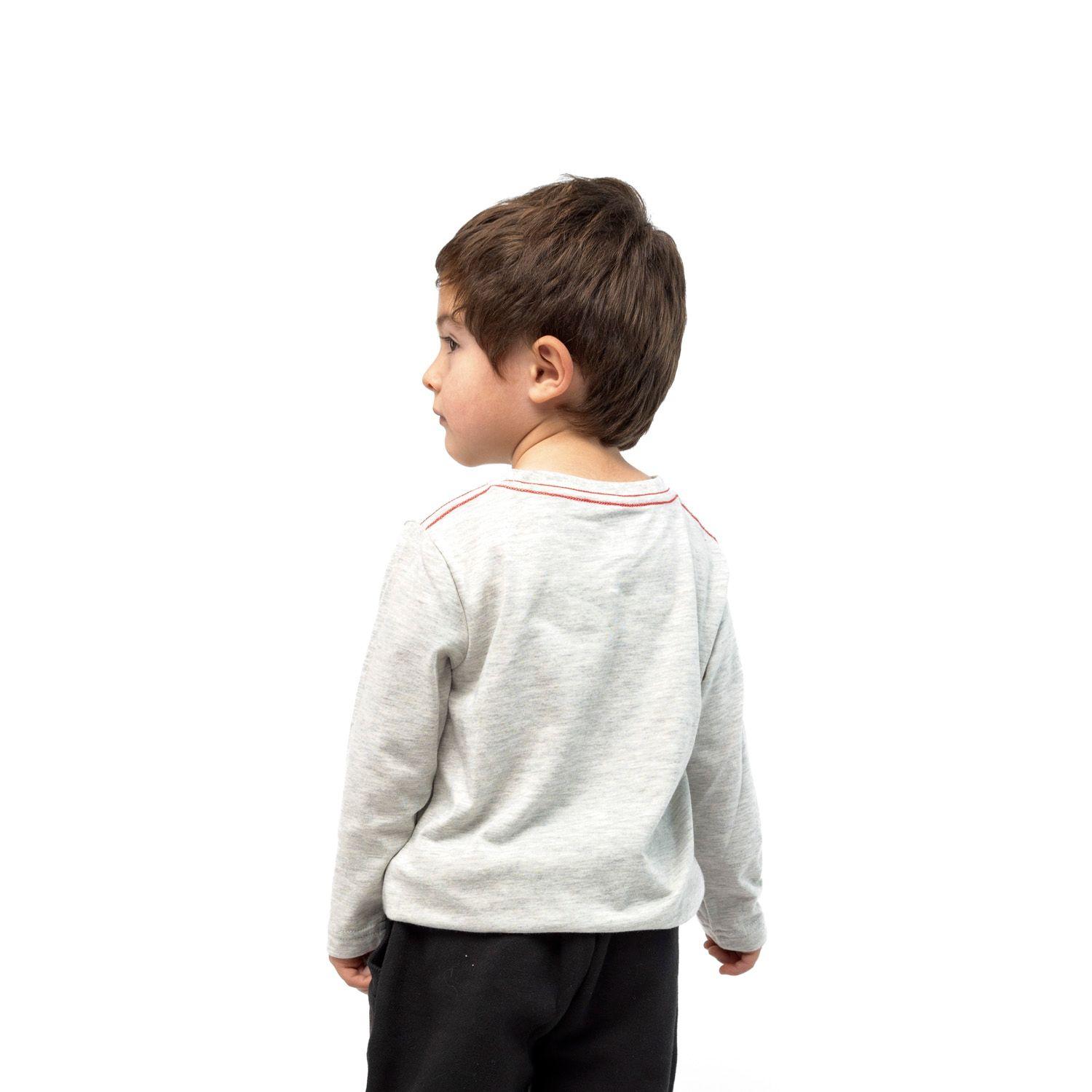 Polera Manga Larga Niño Cara Lineas Spiderman Gris Marvel-1