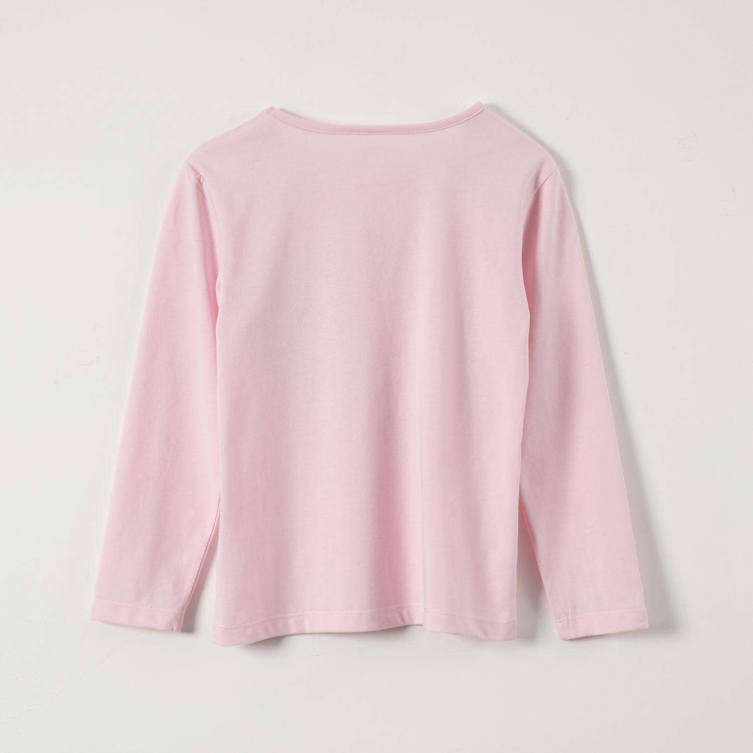 Polera Manga Larga Niña Rosado Barbie-1