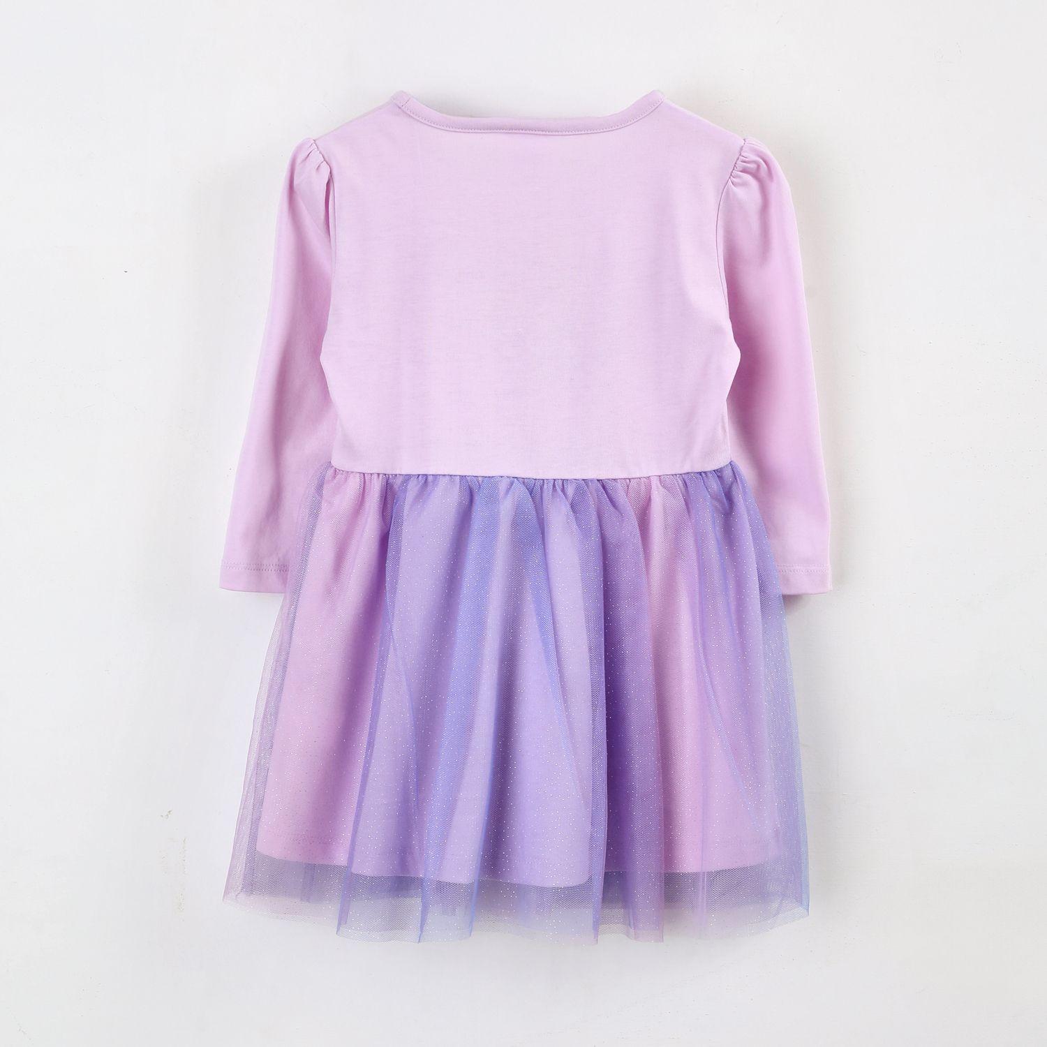 Vestido Tul Niña Bluey Estampado Morado-2