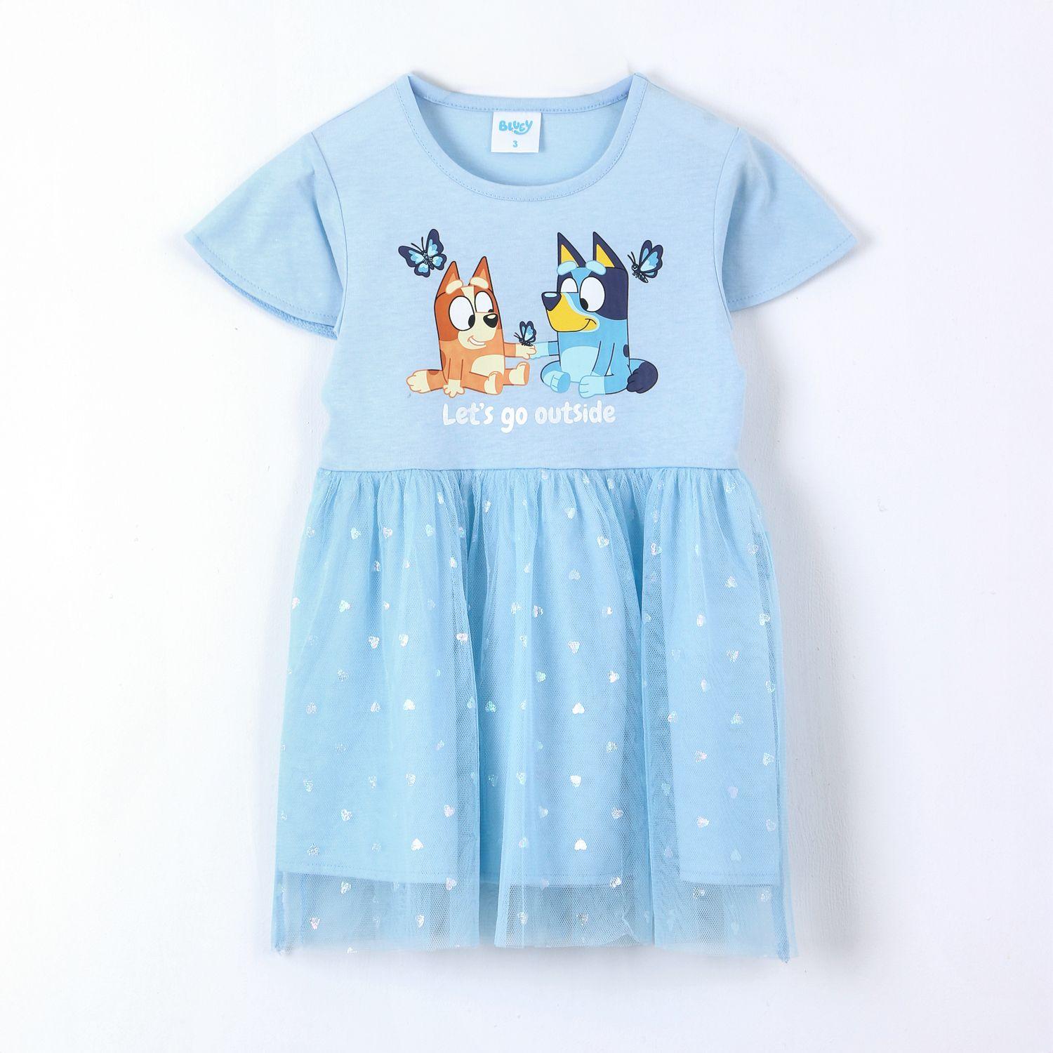 Vestido Niña Bingo & Bluey Celeste-0