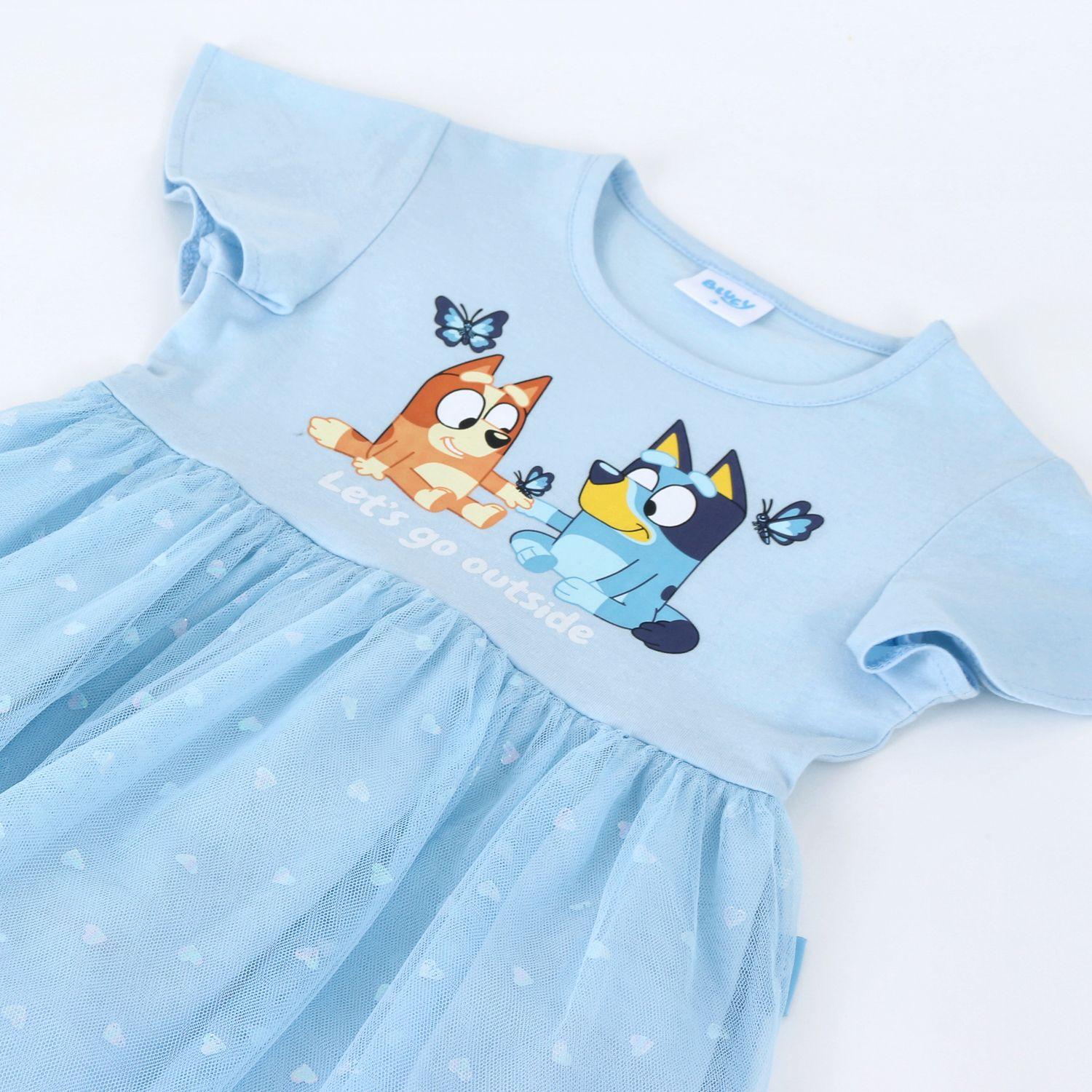 Vestido Niña Bingo & Bluey Celeste-2