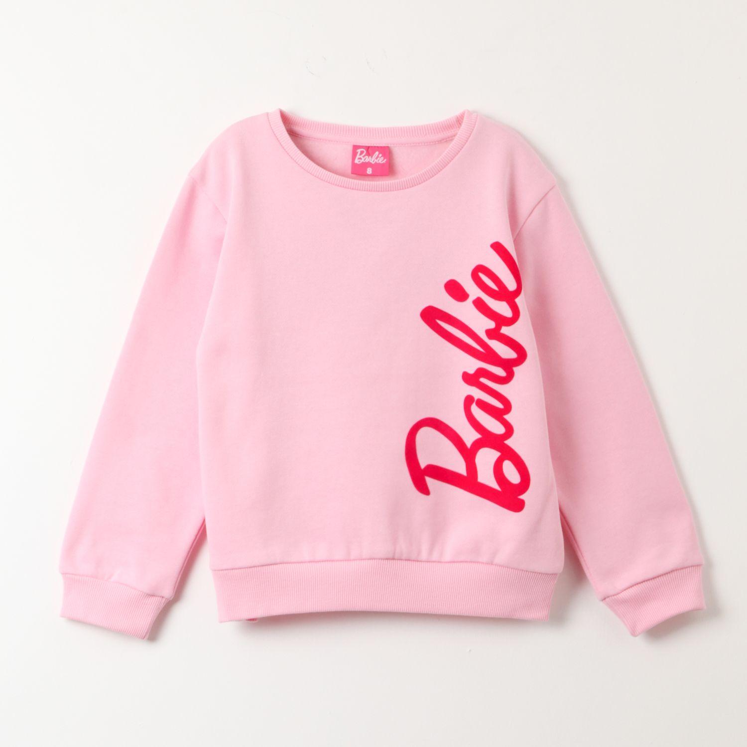 Poleron Cerrado Niña Big Logo Rosado Barbie-0