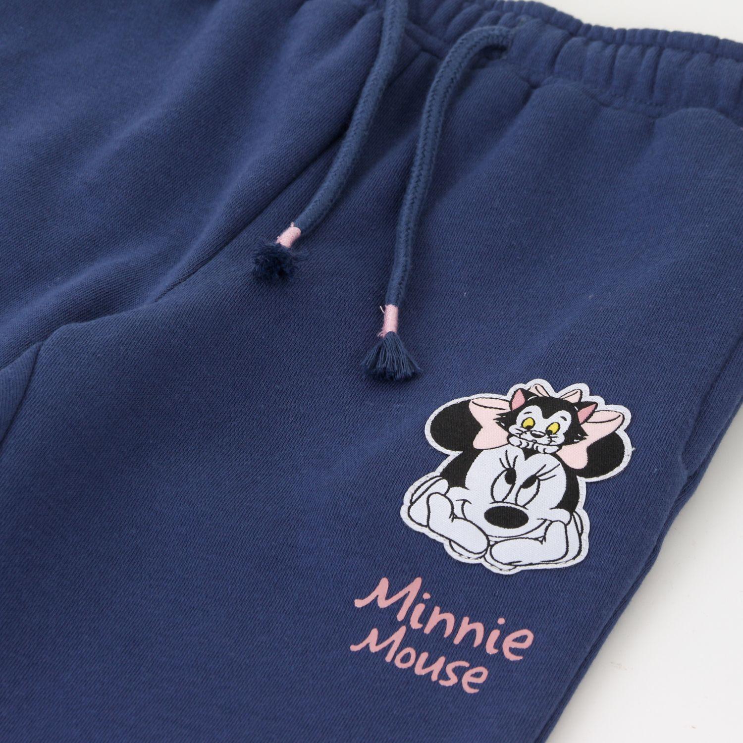Pantalón de Buzo Niña Logo Minnie Azul Marino Disney-2