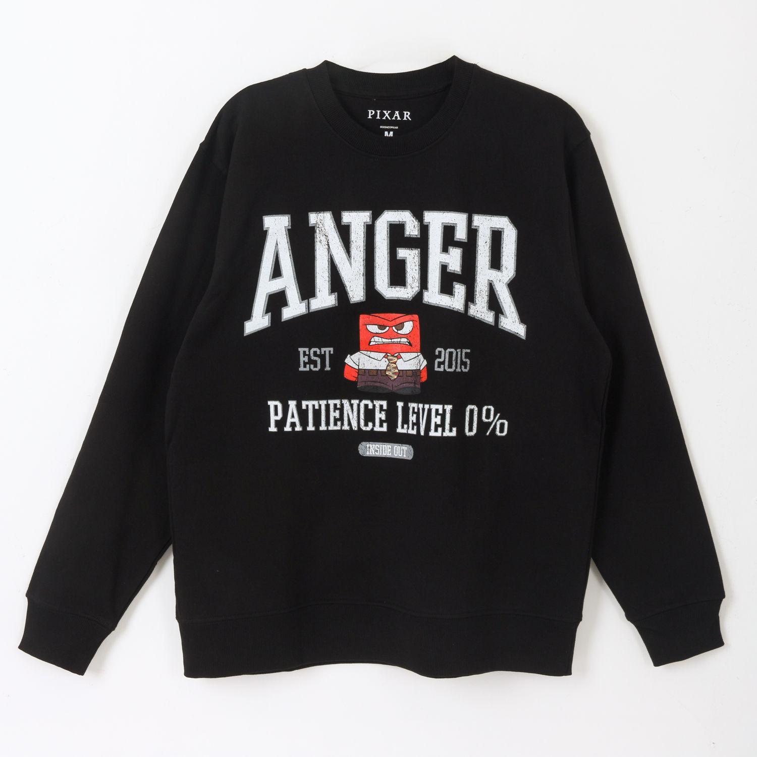 Polerón Cerrado Adulto Negro Ira Intensamente Pixar Disney-0