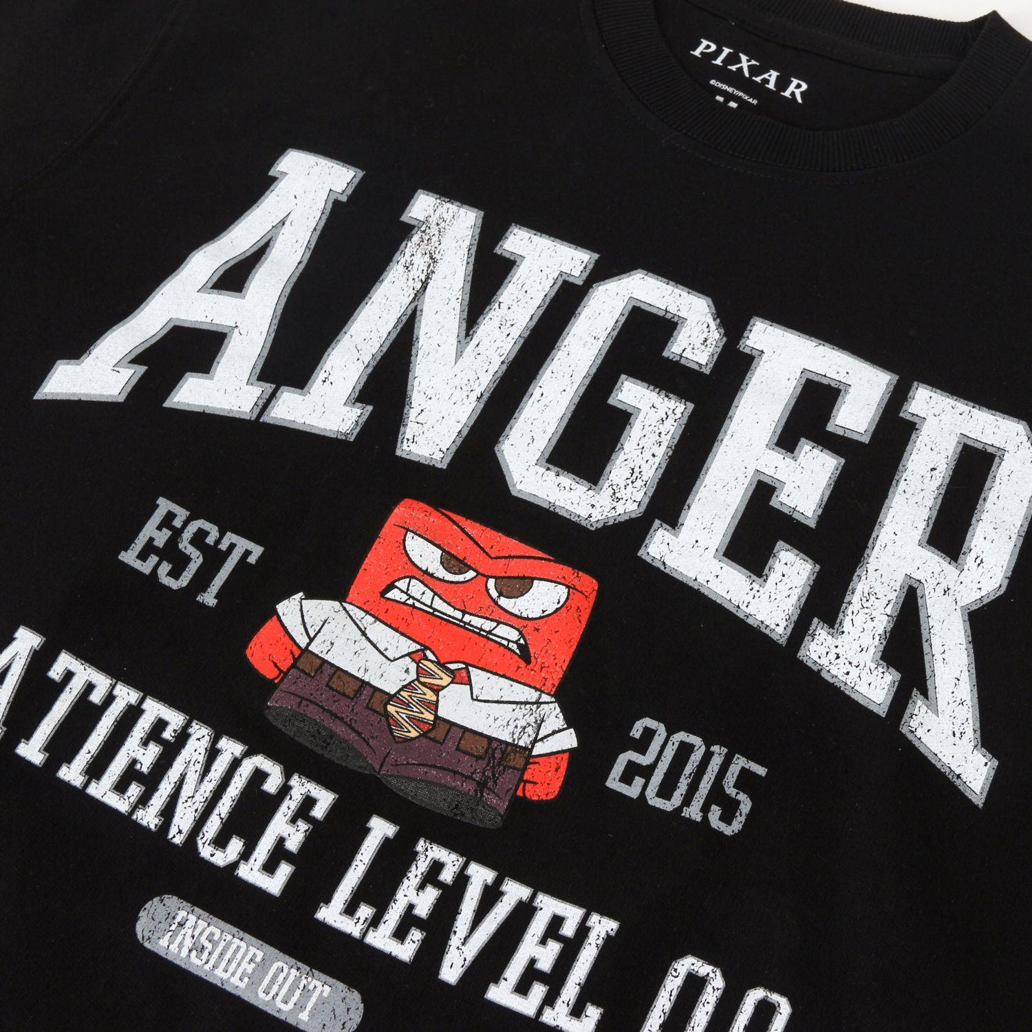 Polerón Cerrado Adulto Negro Ira Intensamente Pixar Disney-2