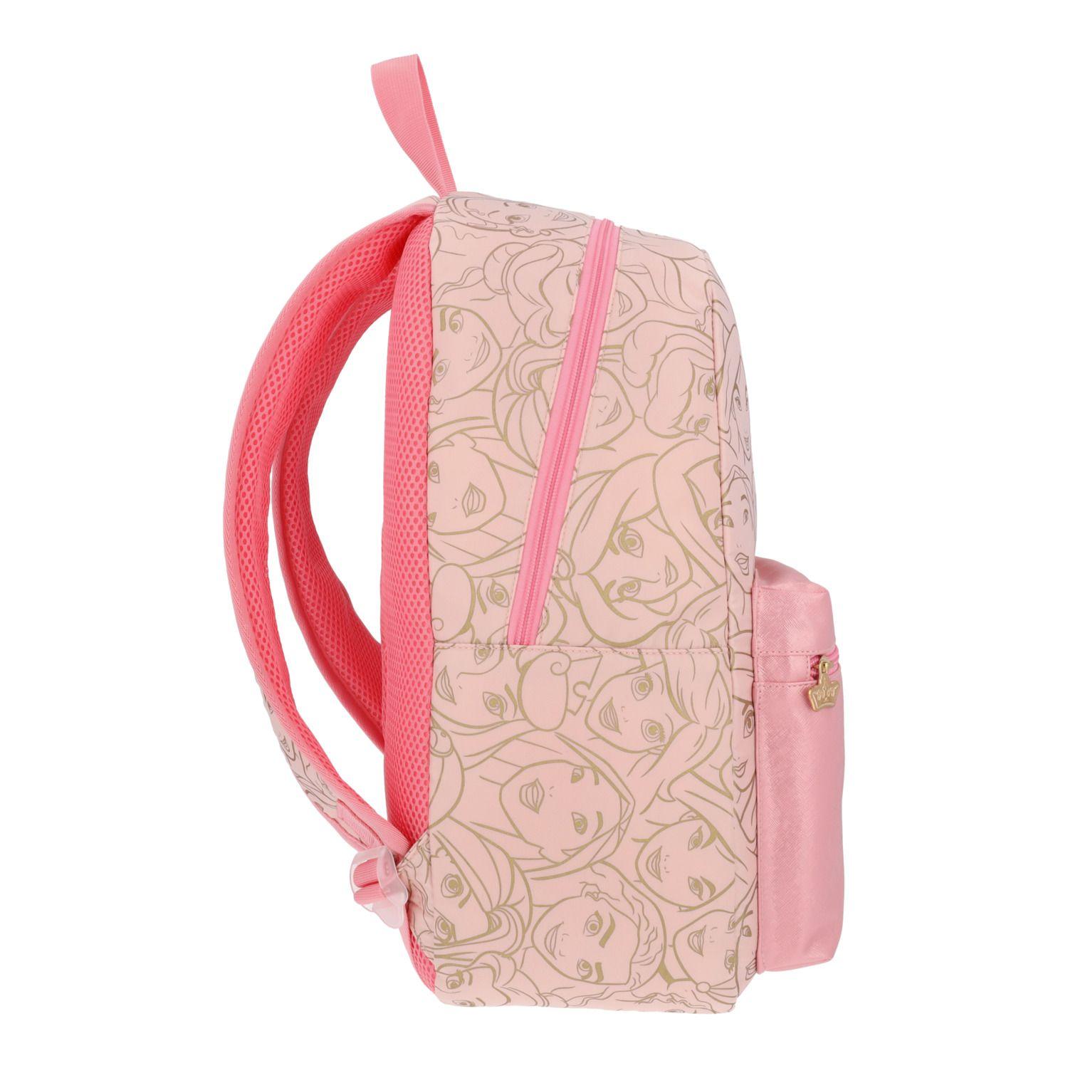 Mochila Escolar Niña Print Princesas Rosado Disney-2
