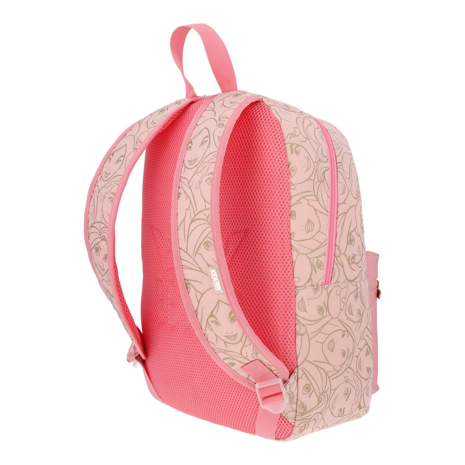 Mochila Escolar Niña Print Princesas Rosado Disney-3