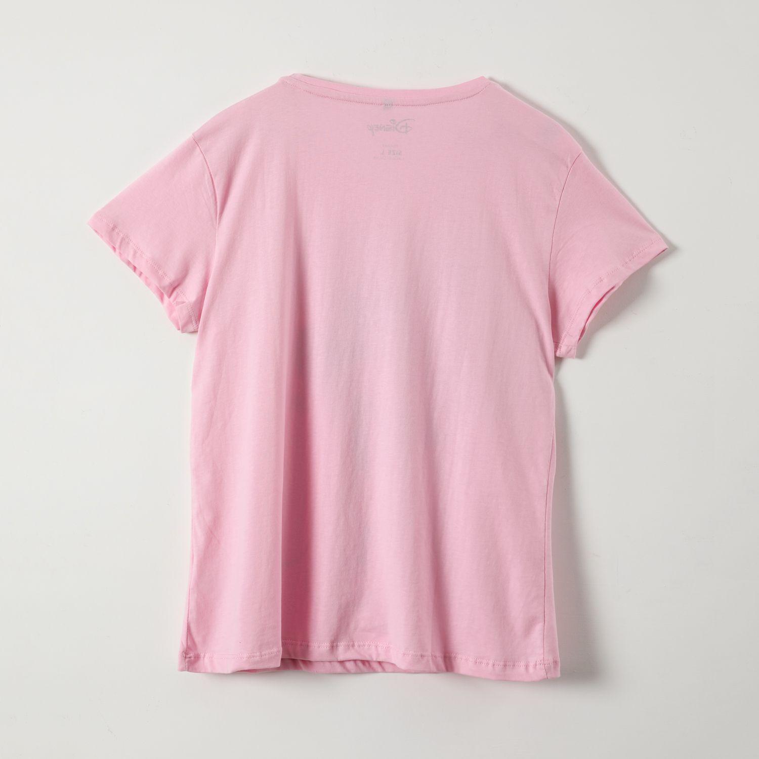 Polera Manga Corta Mujer Ratoncito Enojado Rosado Mickey-2