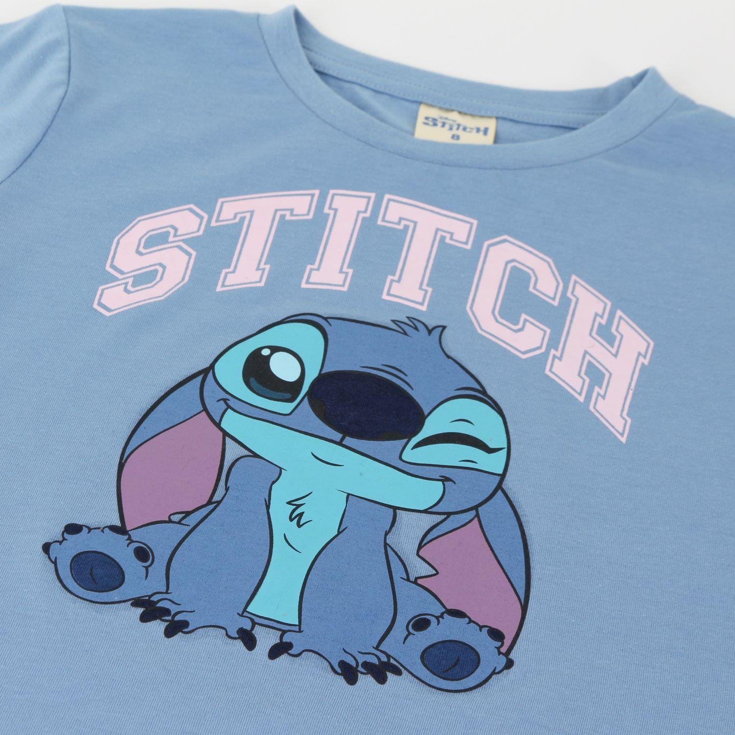 Polera Manga Larga Niña Guiño Lilo & Stitch Azul Disney-2