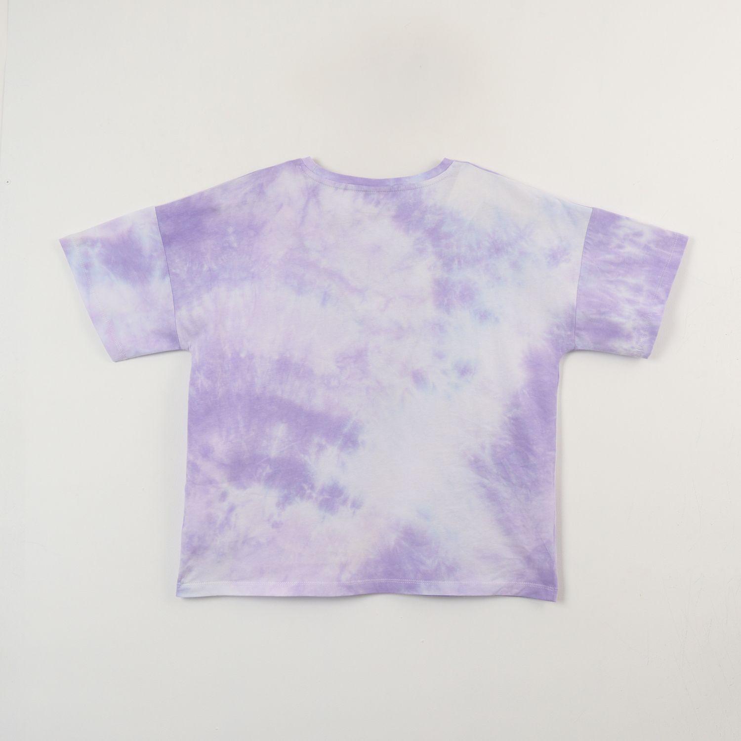 Polera Manga Corta Niña Lilo & Stitch Tie Dye Morado Disney-2