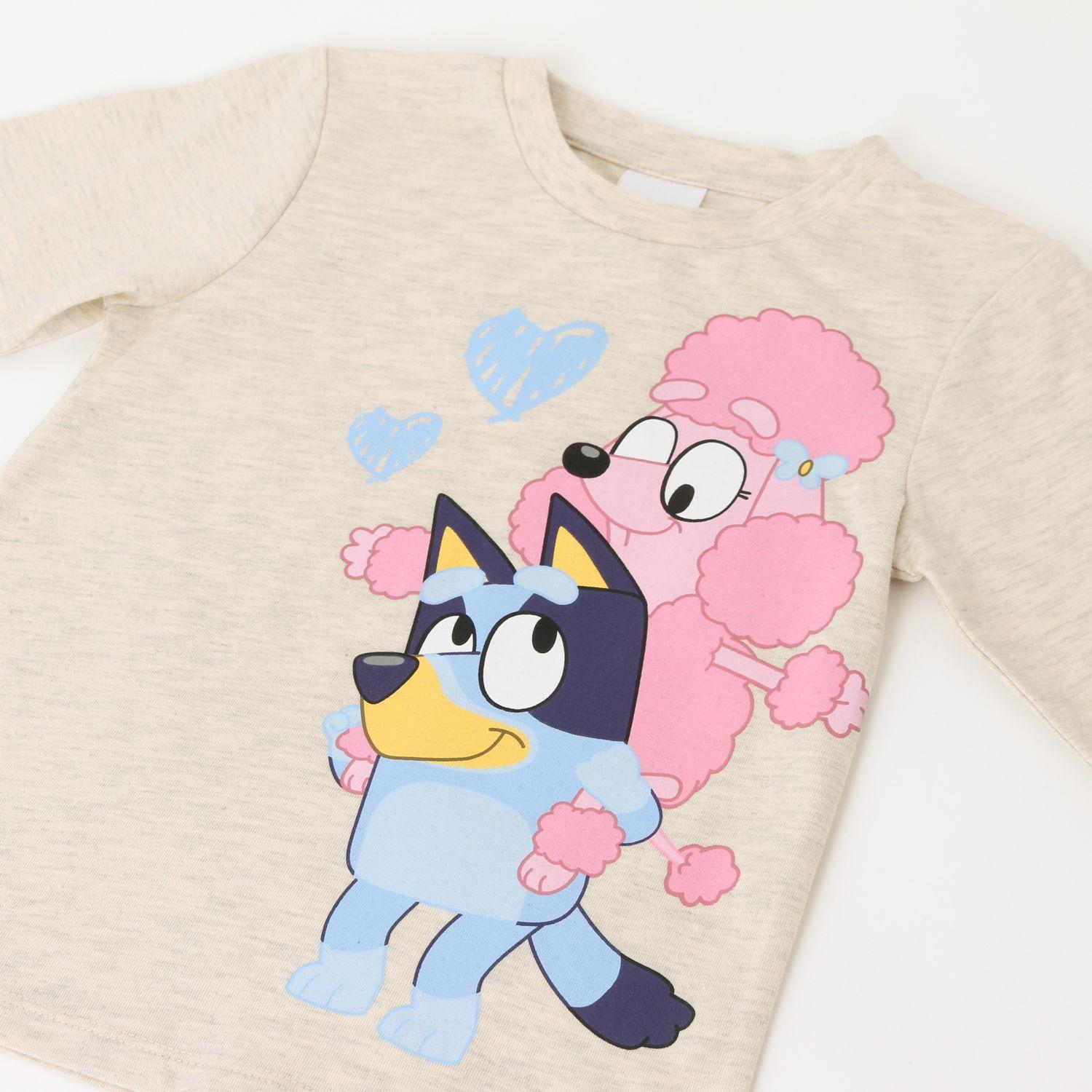 Polera Manga Larga Niña Jugando Beige Coco & Bluey-2