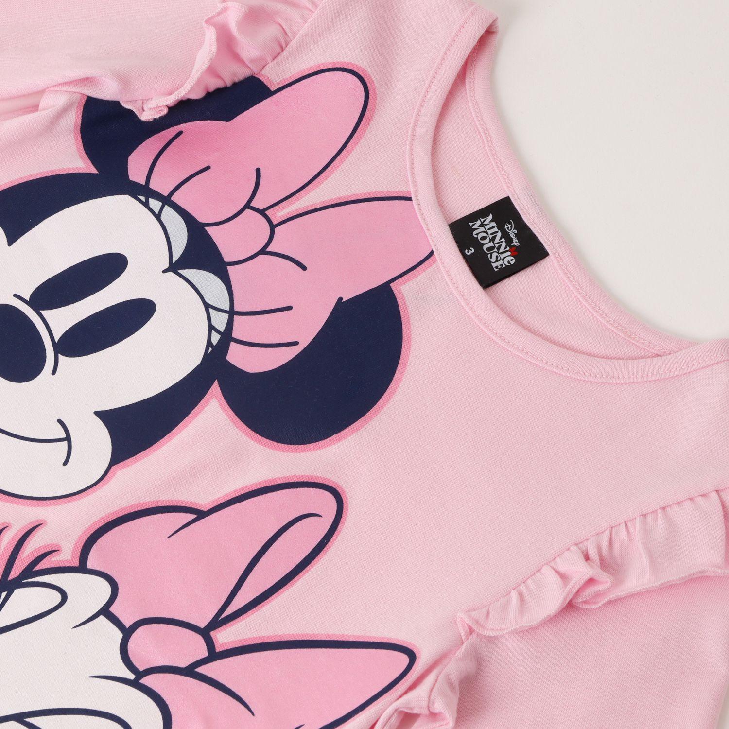 Polera Manga Larga Niña Minnie & Daisy Rosado Disney-1