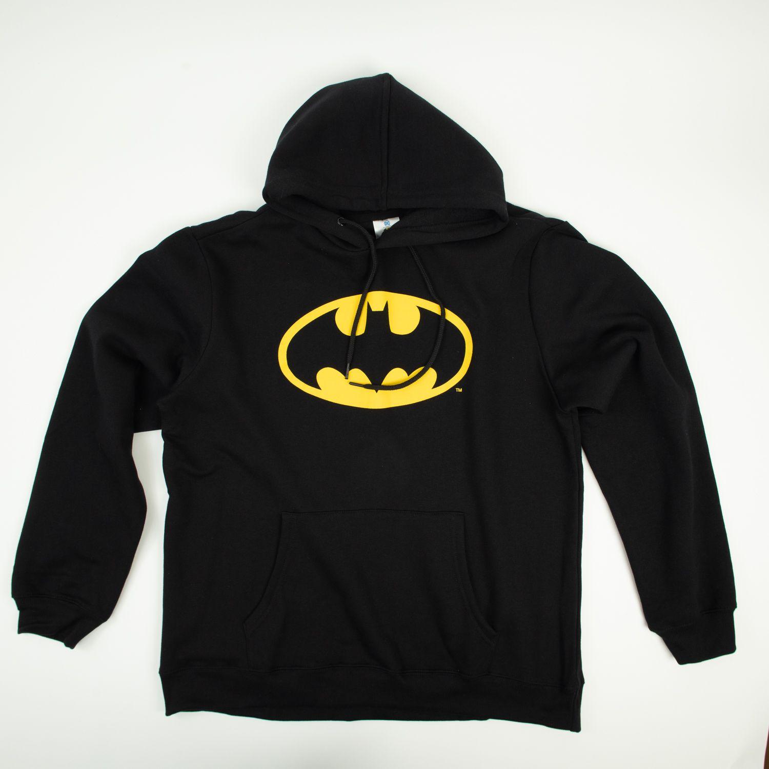 Poleron Hombre Dc Comics Batman Logo Negro-0