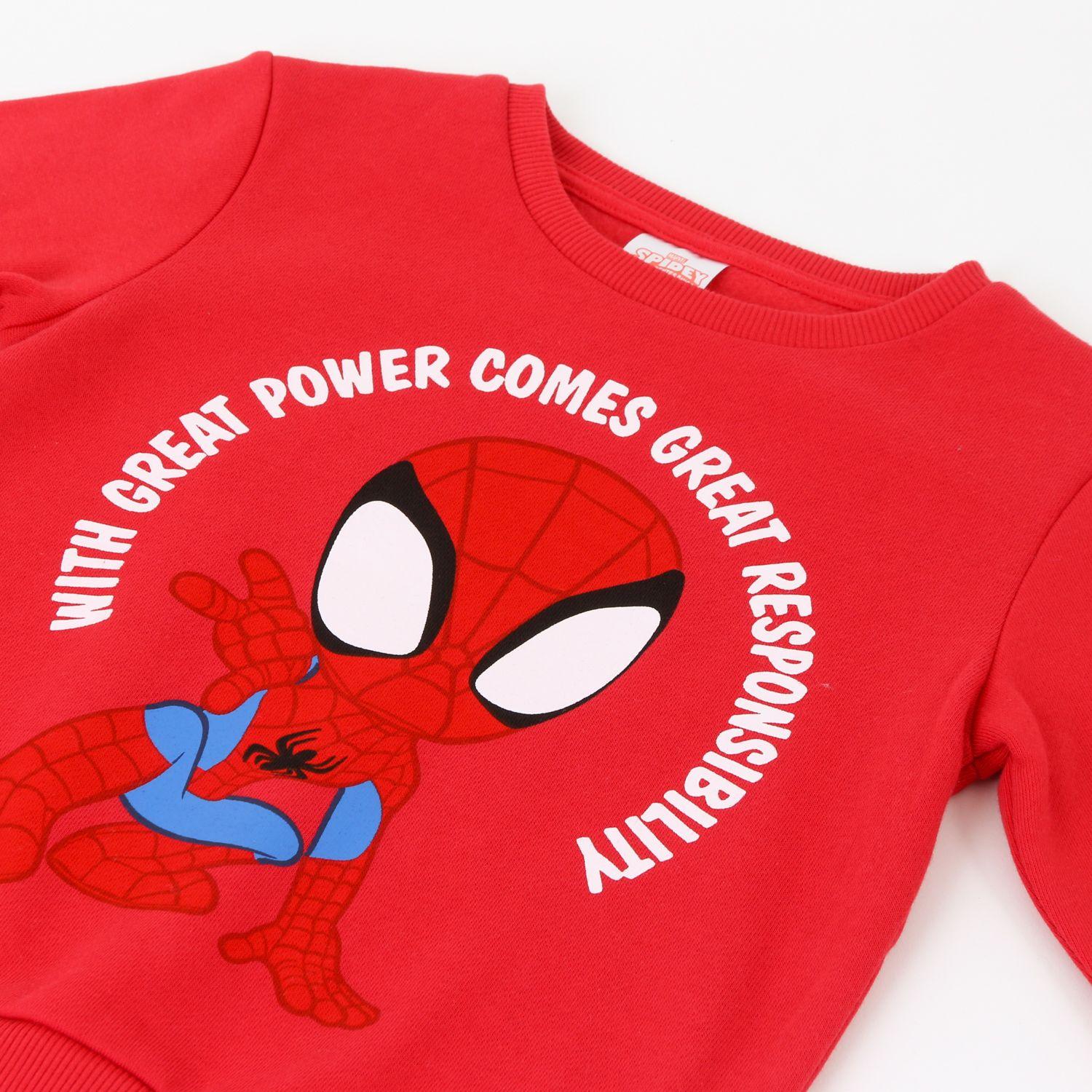 Polerón Cerrado Niño Diseño Frontal Spidey Rojo Marvel-2