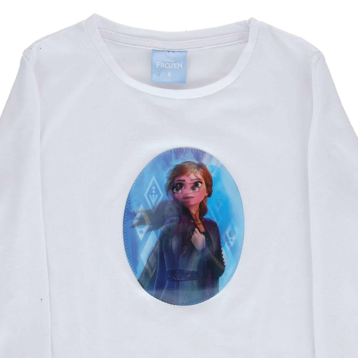 Polera Manga Larga Niña Frozen Princess Blanco Disney-2