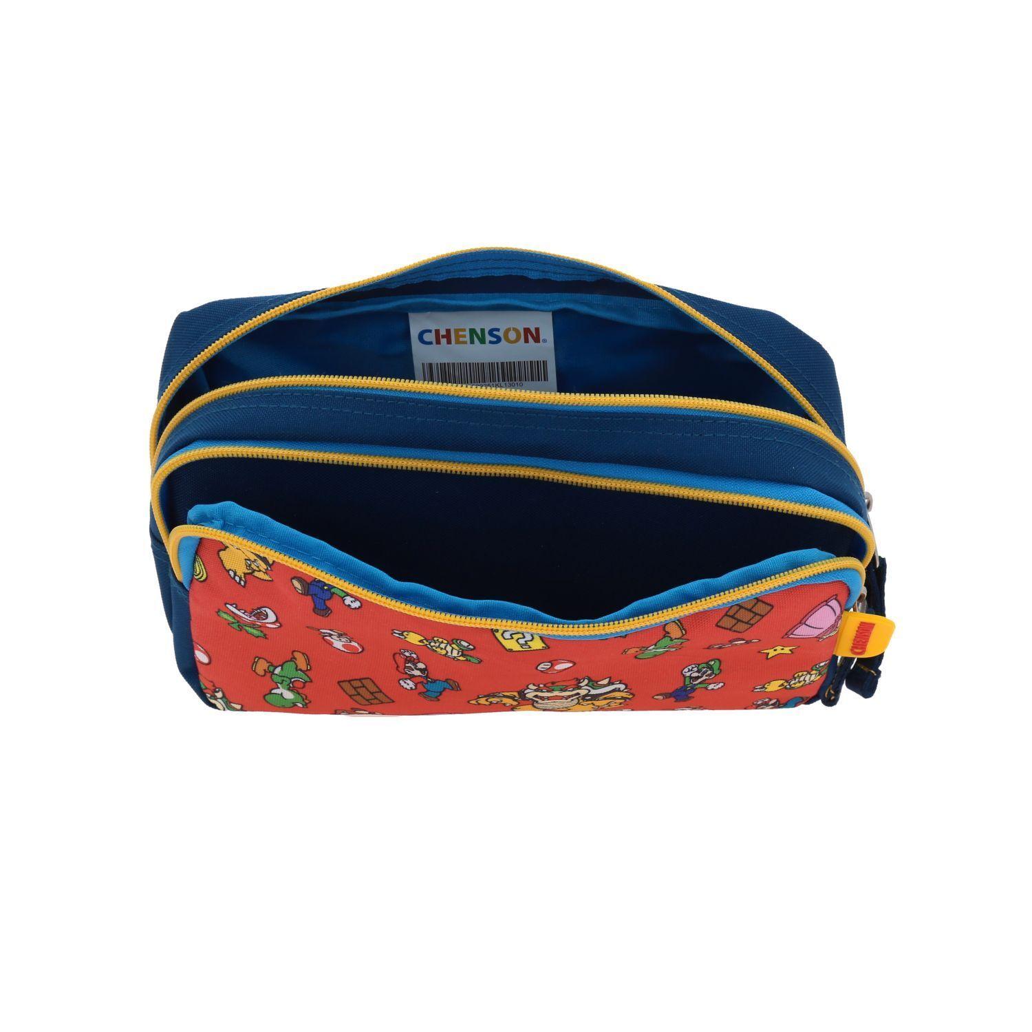 Estuche Escolar Niño Print Personajes Azul Mario Bros-6