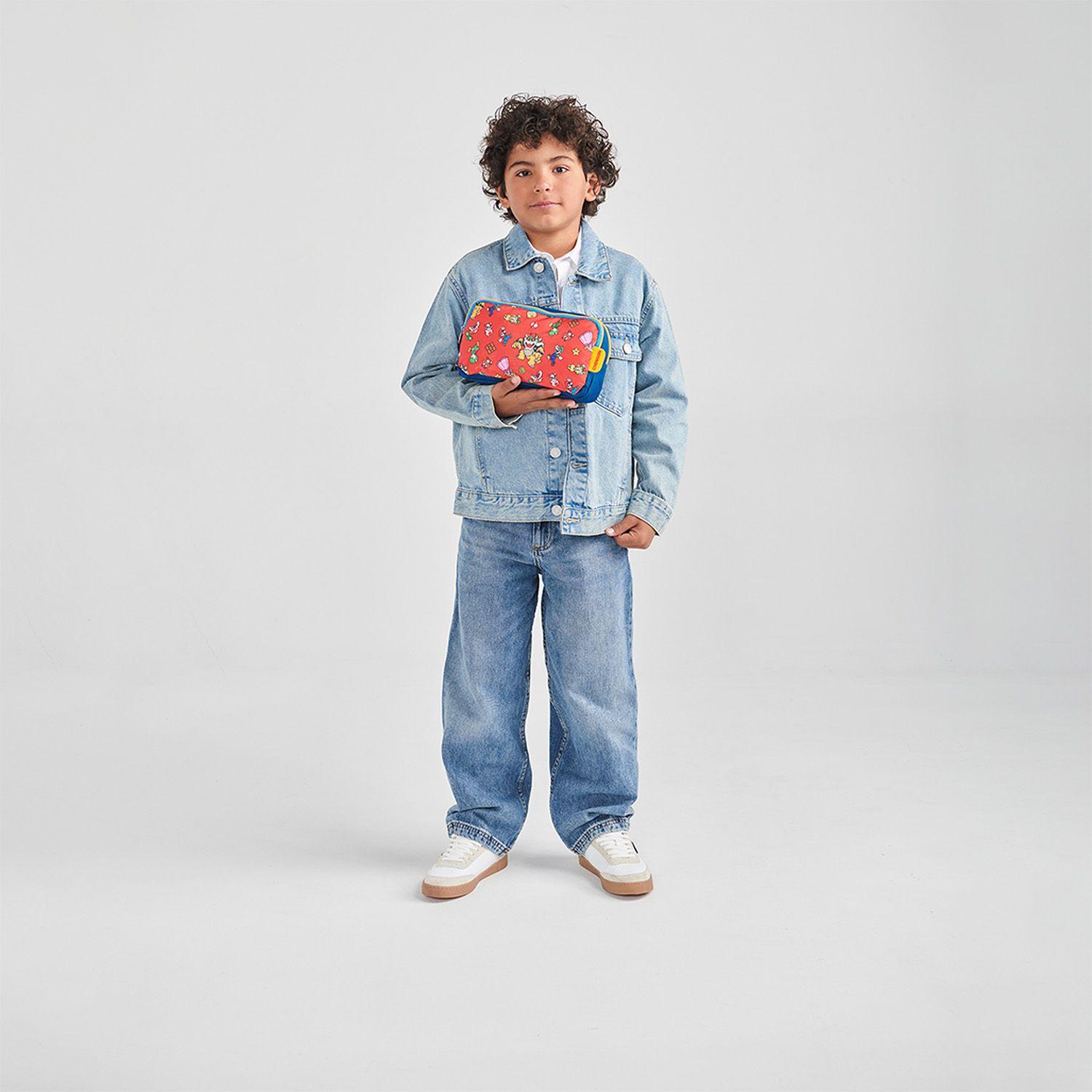 Estuche Escolar Niño Print Personajes Azul Mario Bros-7