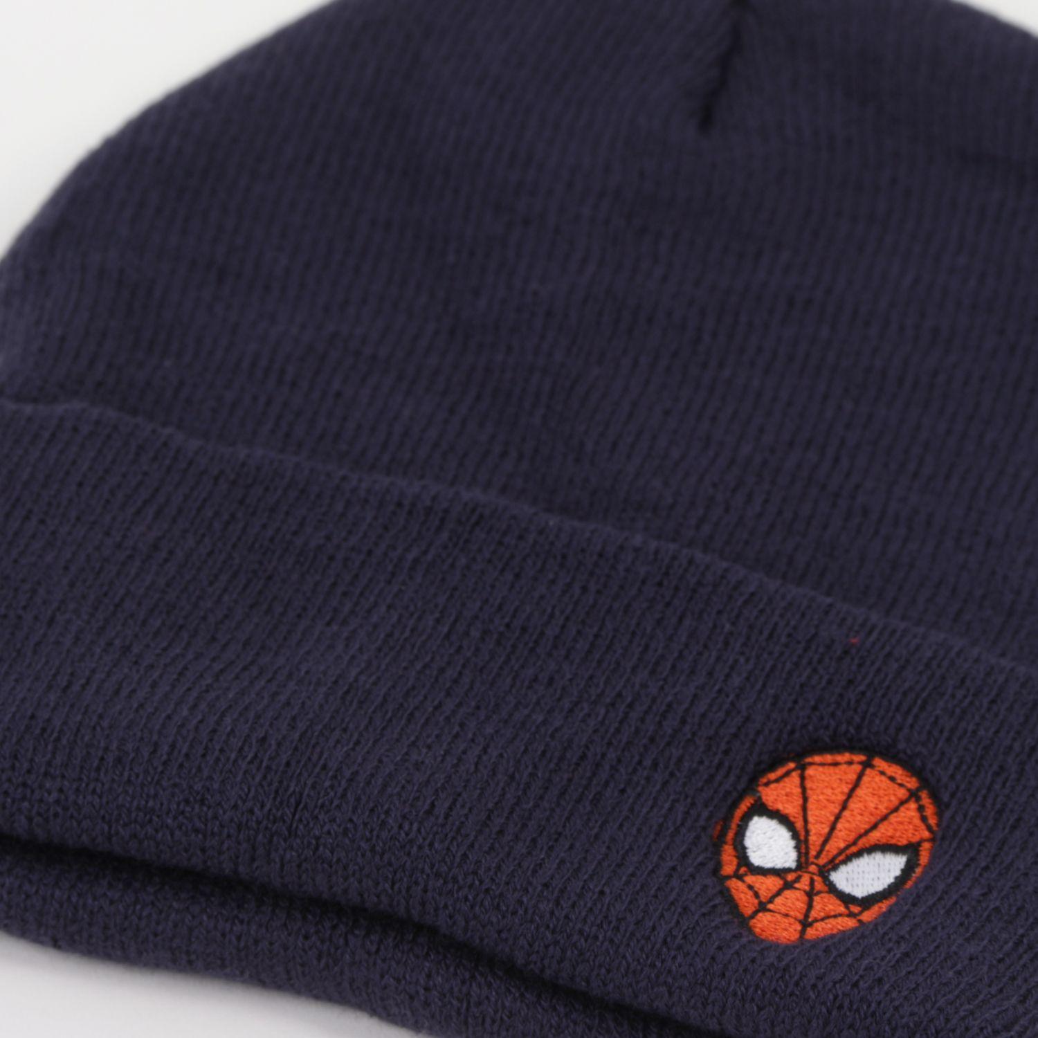 Gorro Escolar Niño Pin Azul Marino Spiderman Marvel-2