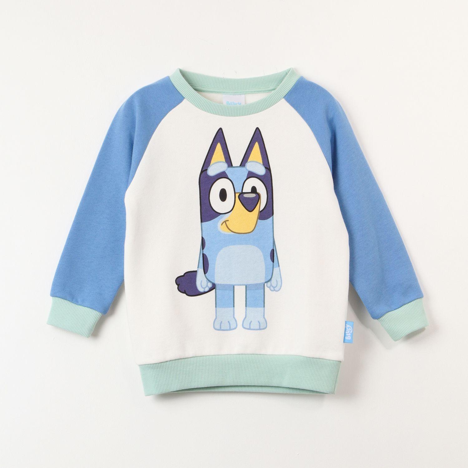 Poleron Cerrado Niño Raglan Beige Bluey-0