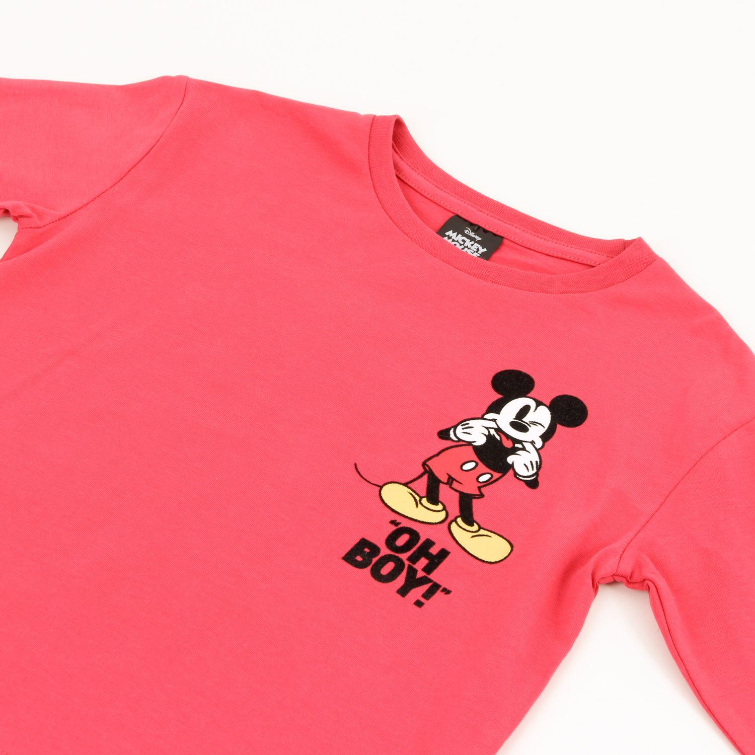 Polera Manga Larga Niño Back Print Mickey Rojo Disney-2