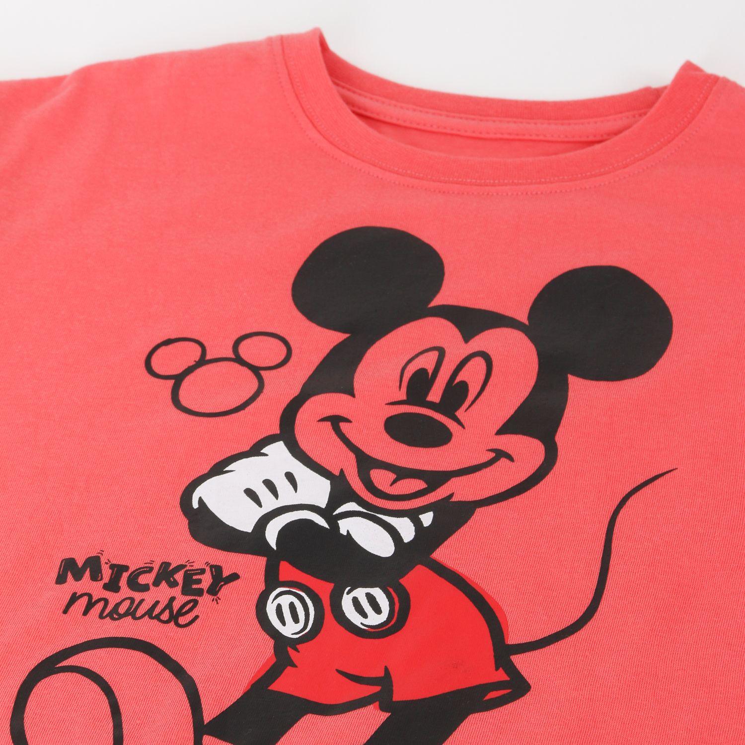 Polera Manga Corta Niño Mickey Disney Naranjo-2