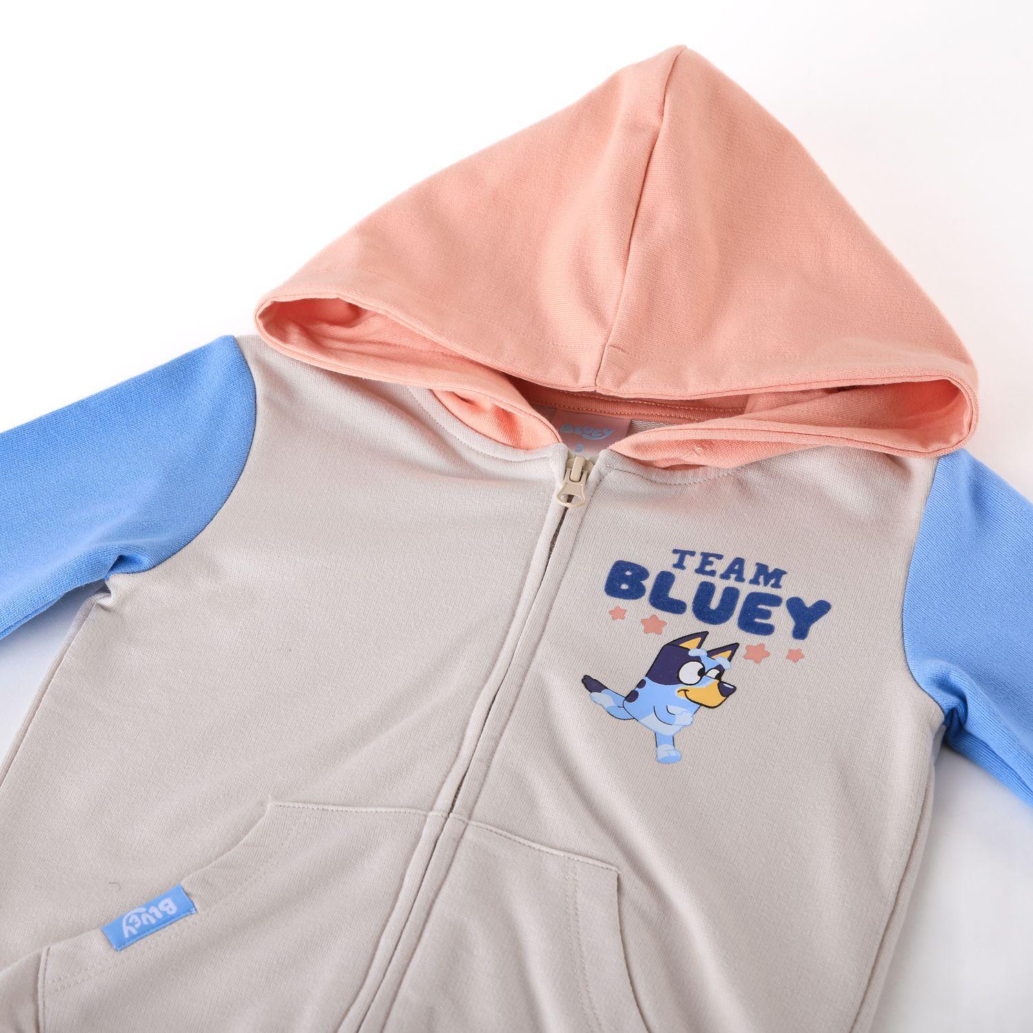 Polerón Abierto Niño Bluey Raglan Beige-2
