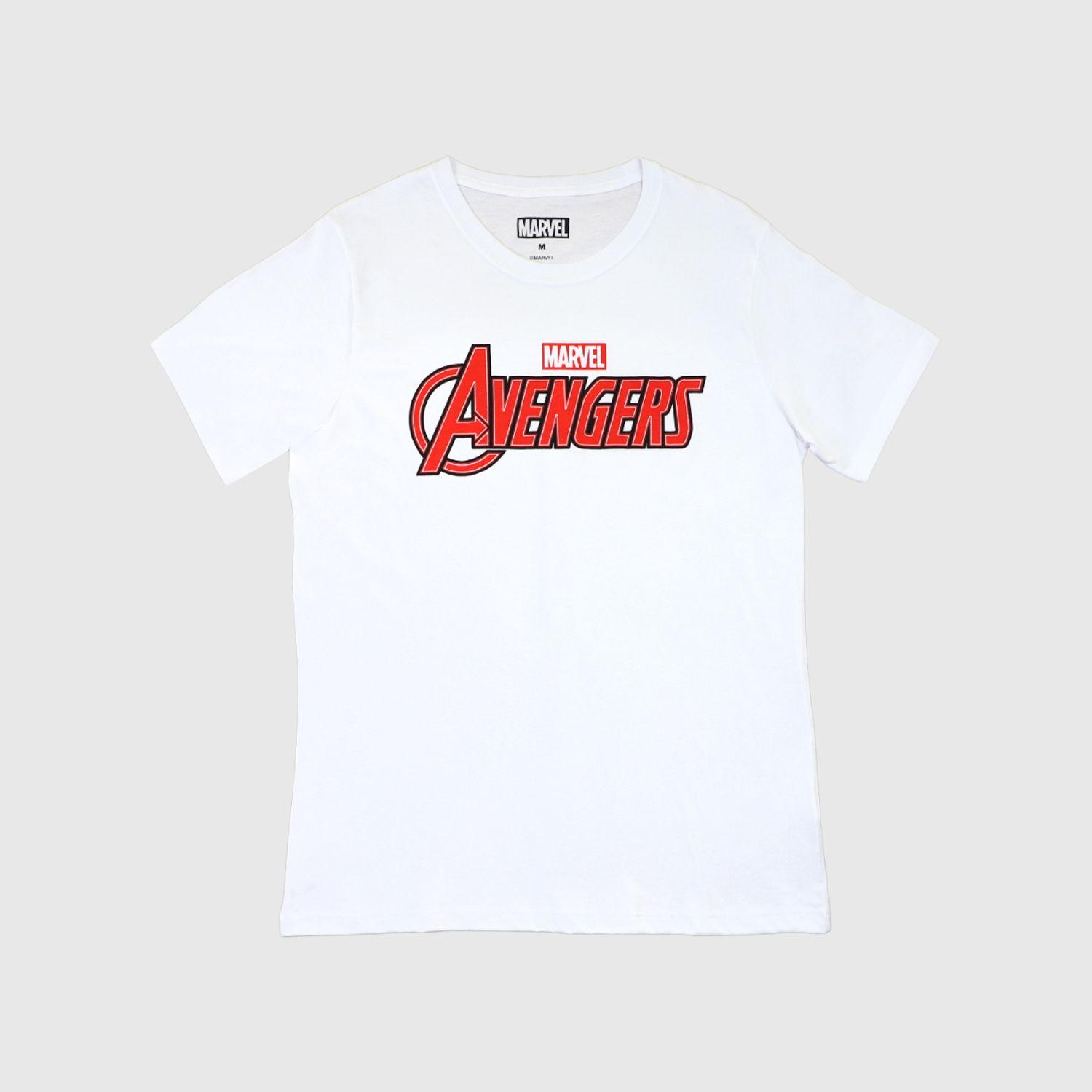 Polera Hombre Avengers Logo Blanco Marvel-0